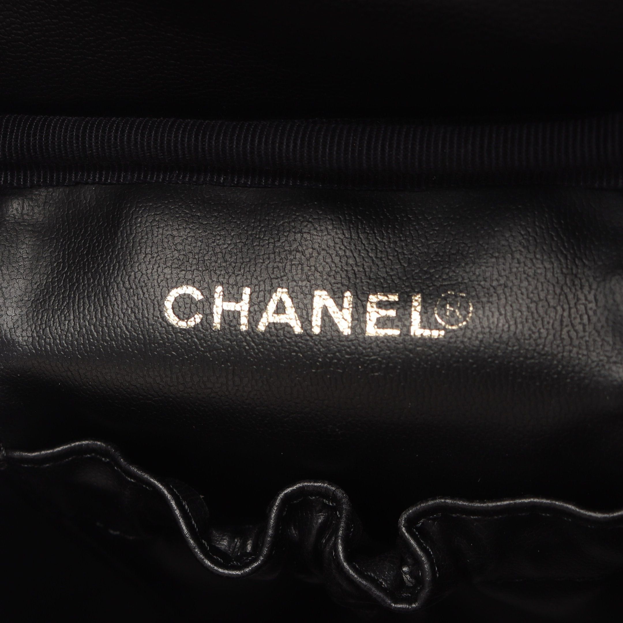 Chanel Chanel Coco Mark Handbag Vanity Bag Caviar Skin Black Gold Hardware Size ONE SIZE - 4 Thumbnail