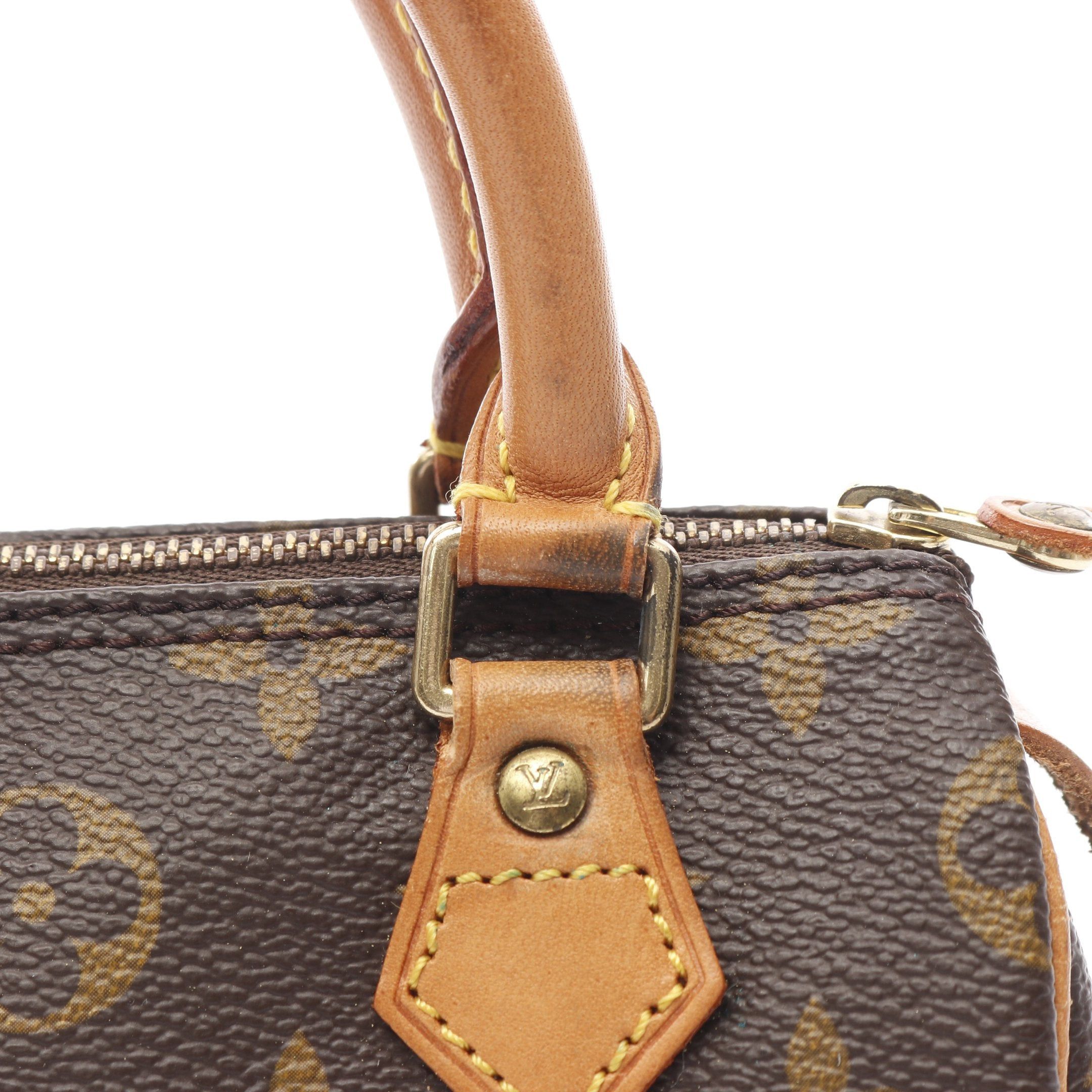 Louis Vuitton Louis Vuitton Mini Speedy Monogram Handbag Leather Brown Size ONE SIZE - 6 Thumbnail