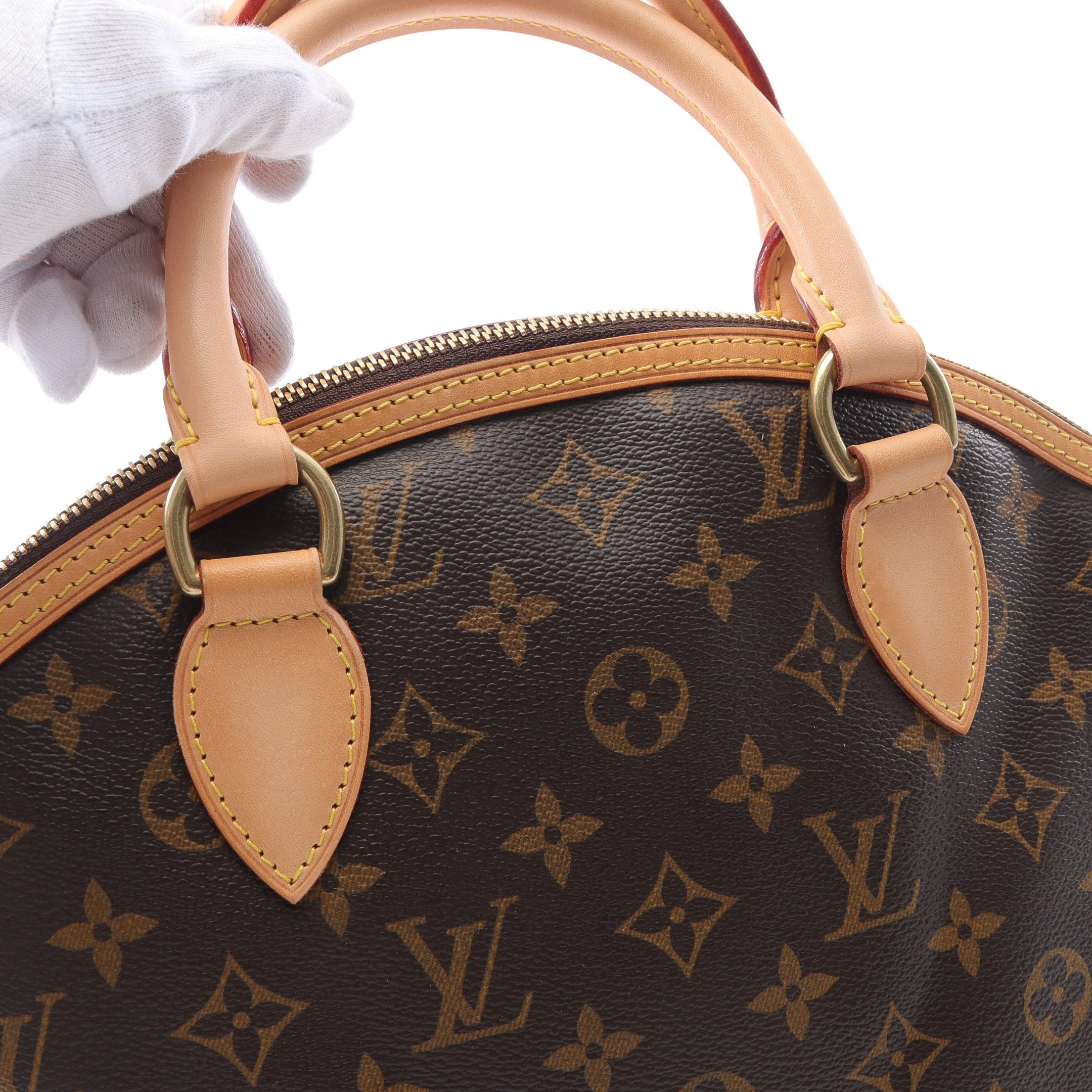 Louis Vuitton Louis Vuitton Lockit Monogram Handbag Leather Brown Size ONE SIZE - 9 Thumbnail