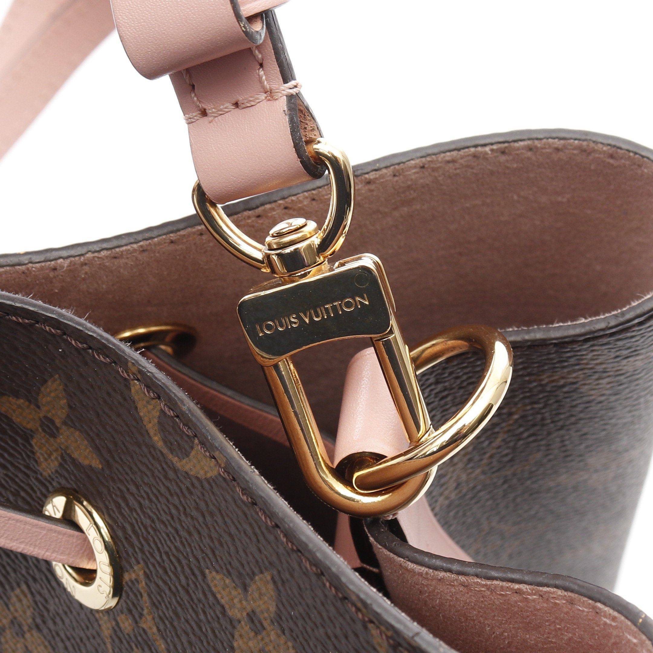 Louis Vuitton Louis Vuitton Neo Noe Monogram Rose Poodle Shoulder Bag Leather Brown Light Pink Size ONE SIZE - 9 Thumbnail