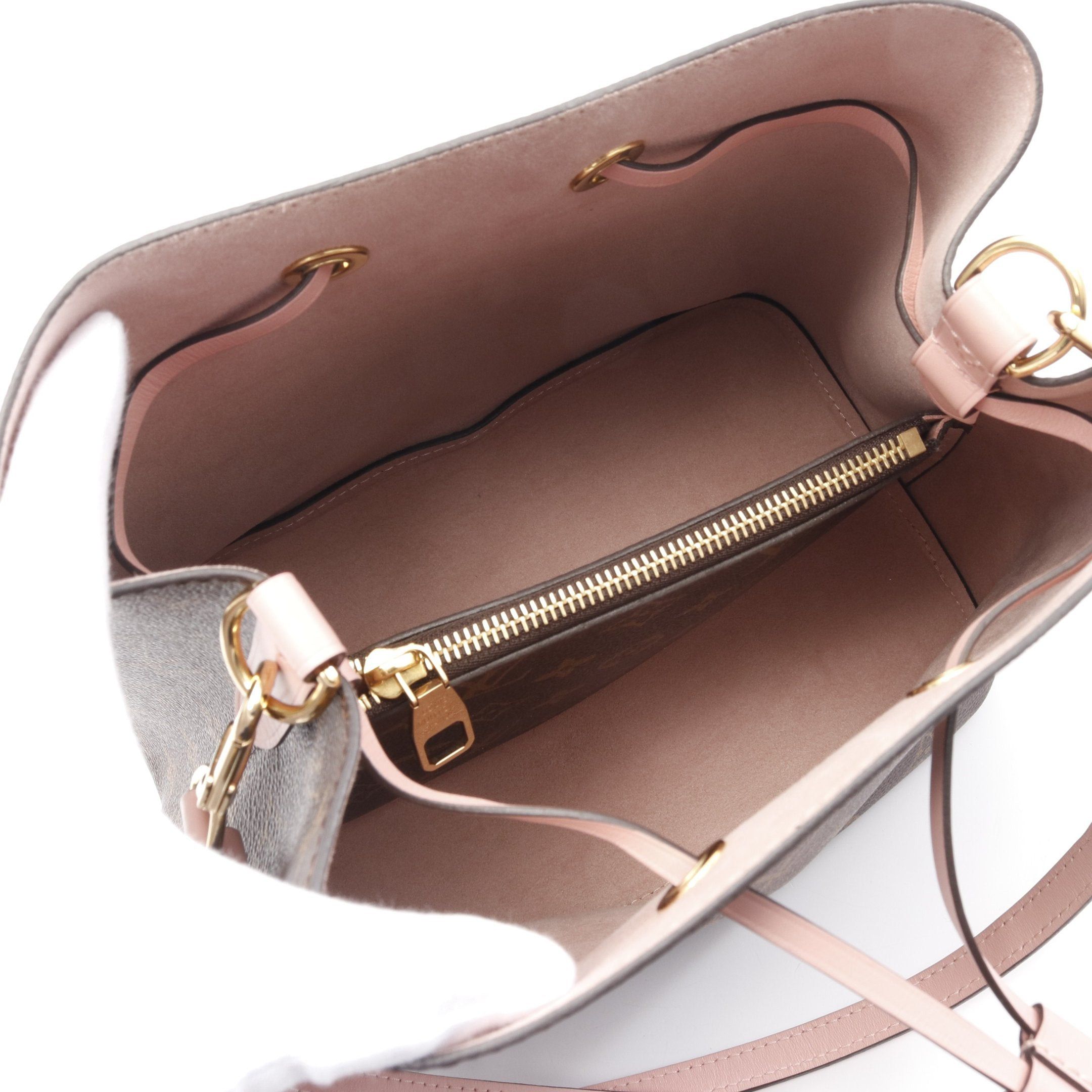 Louis Vuitton Louis Vuitton Neo Noe Monogram Rose Poodle Shoulder Bag Leather Brown Light Pink Size ONE SIZE - 3 Thumbnail