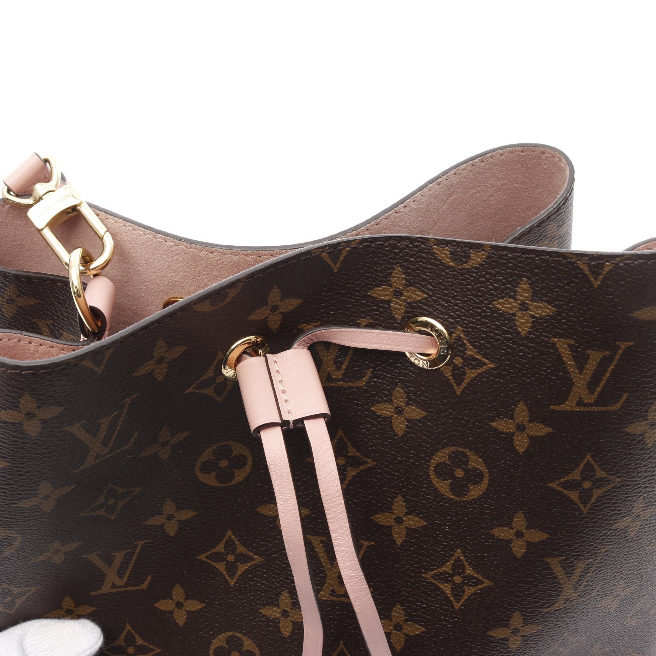 Louis Vuitton Louis Vuitton Neo Noe Monogram Rose Poodle Shoulder Bag Leather Brown Light Pink Size ONE SIZE - 8 Thumbnail