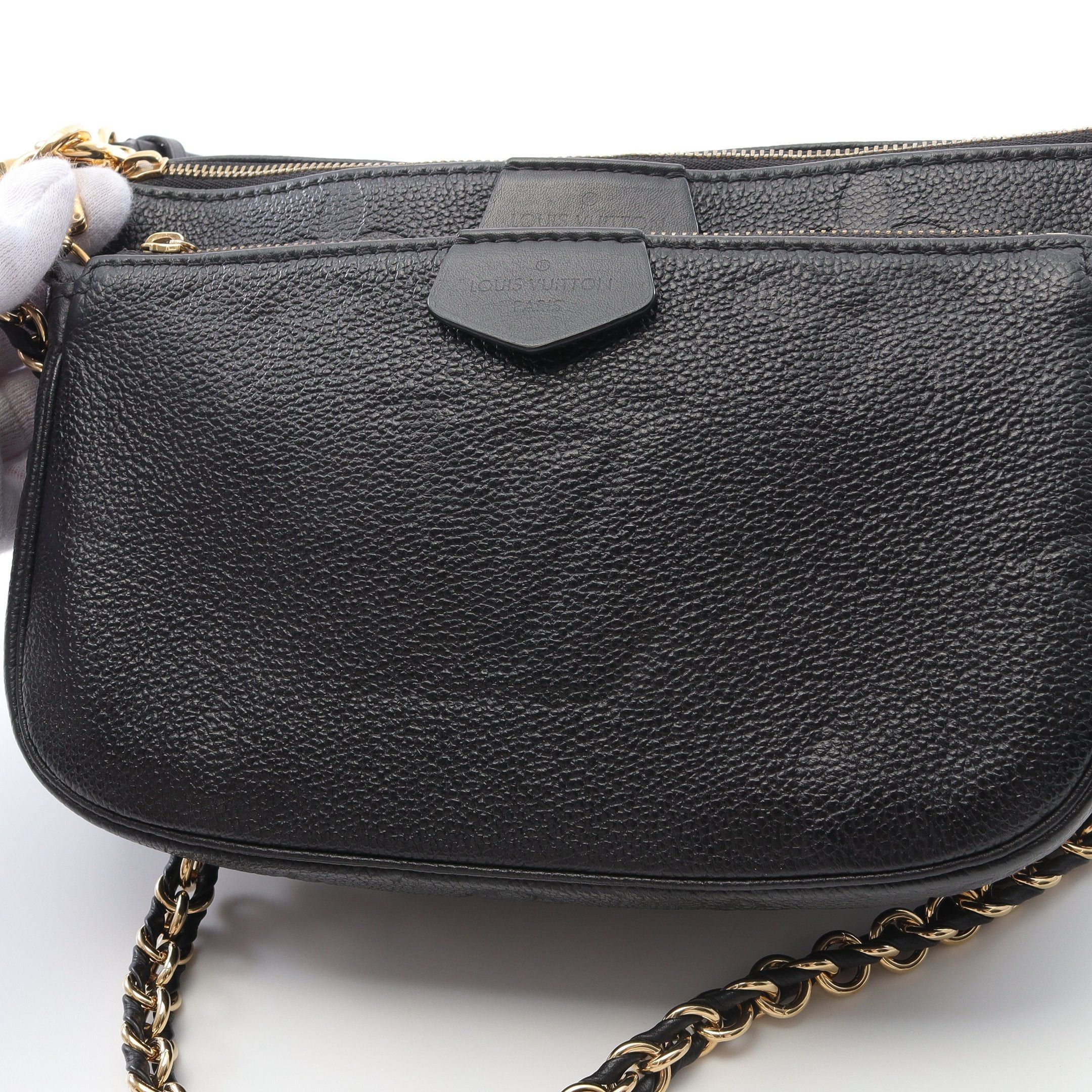 Louis Vuitton Louis Vuitton Multy Pochette Accessoires Monogram Empreinte Noir Shoulder Bag Leather Black Size ONE SIZE - 5 Thumbnail