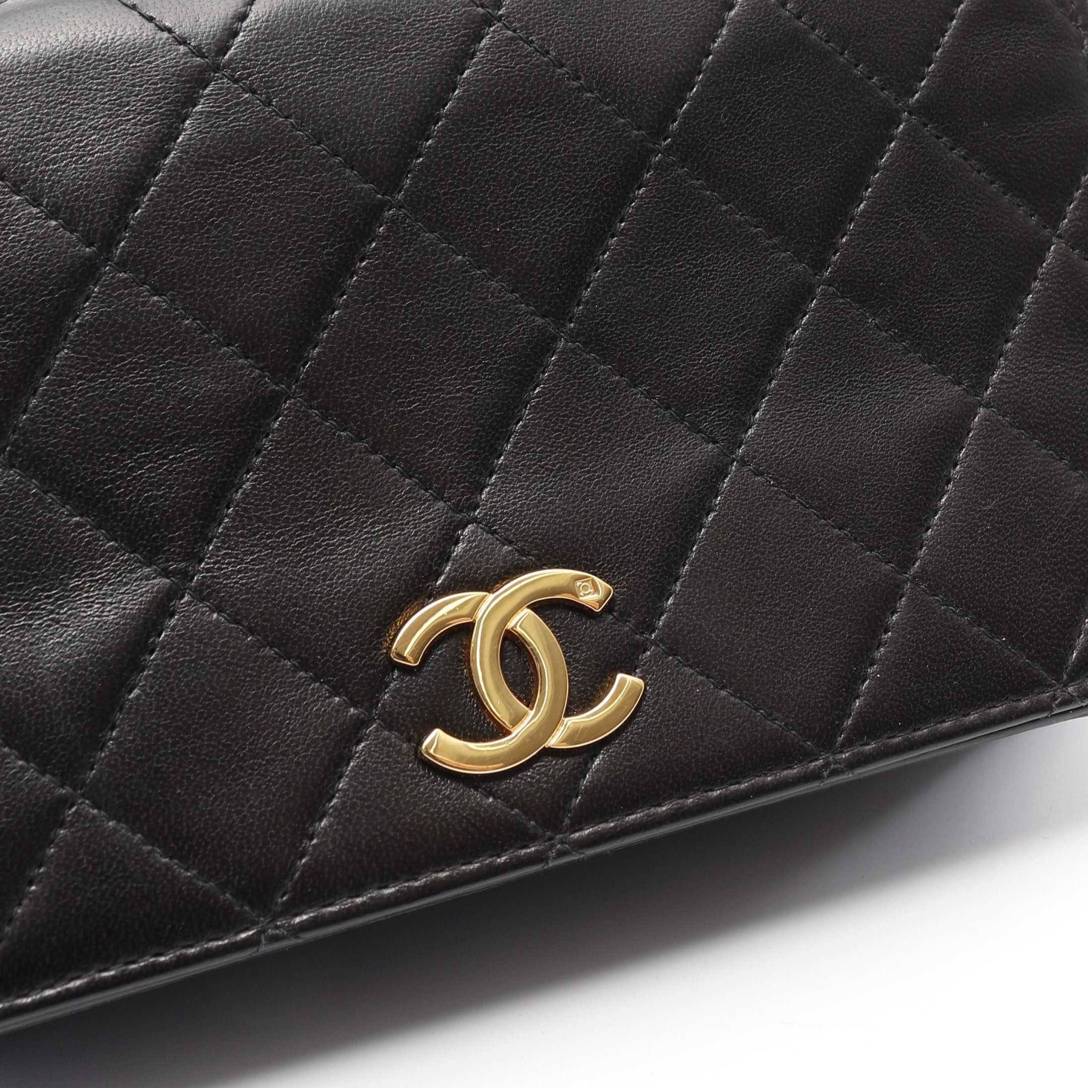 Chanel Chanel Mini Matelasse Full Flap Chain Shoulder Bag Lambskin Black Gold Hardware Size ONE SIZE - 11 Thumbnail