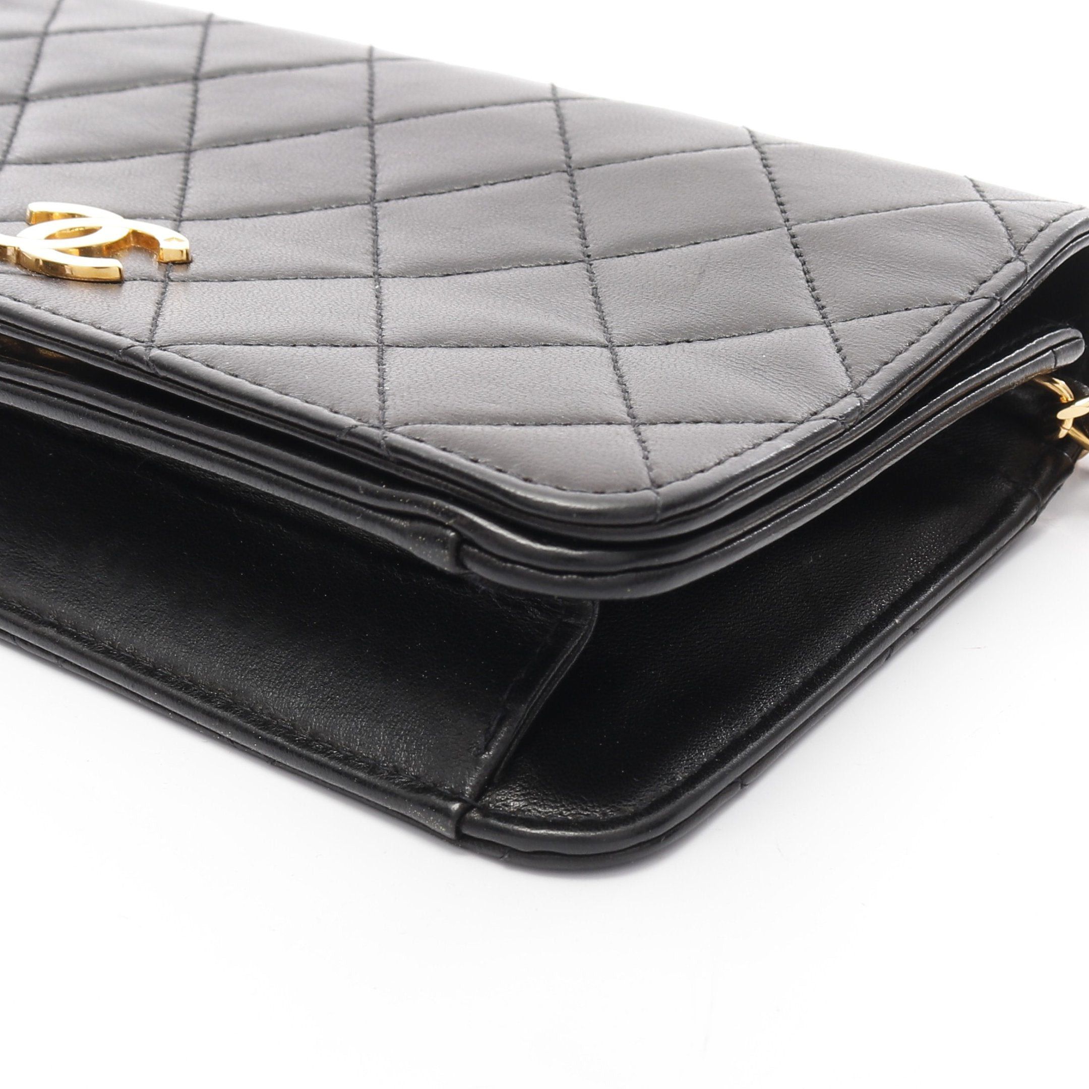 Chanel Chanel Mini Matelasse Full Flap Chain Shoulder Bag Lambskin Black Gold Hardware Size ONE SIZE - 9 Thumbnail