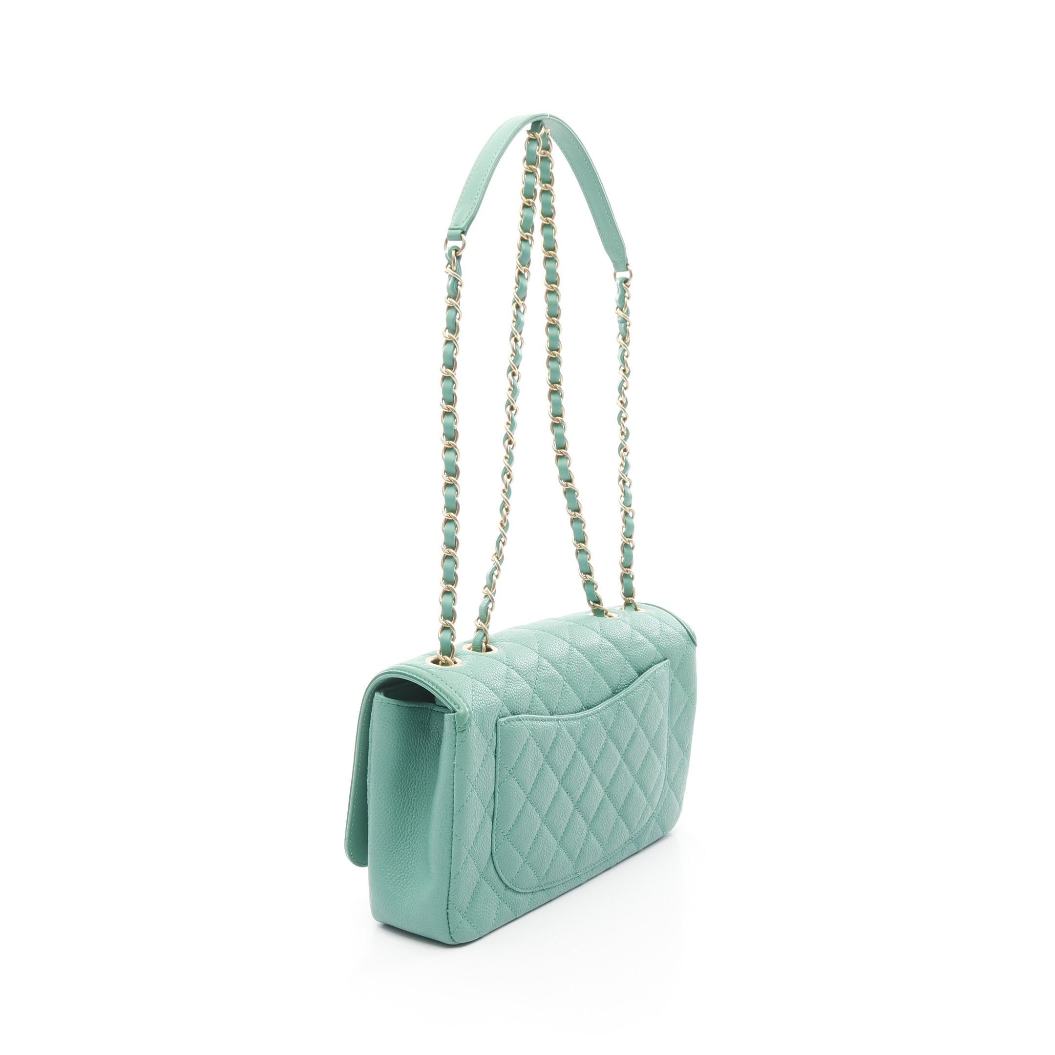 Chanel Chanel Cc Filigree Chain Shoulder Bag Caviar Skin Green Gold Hardware Size ONE SIZE - 2 Thumbnail
