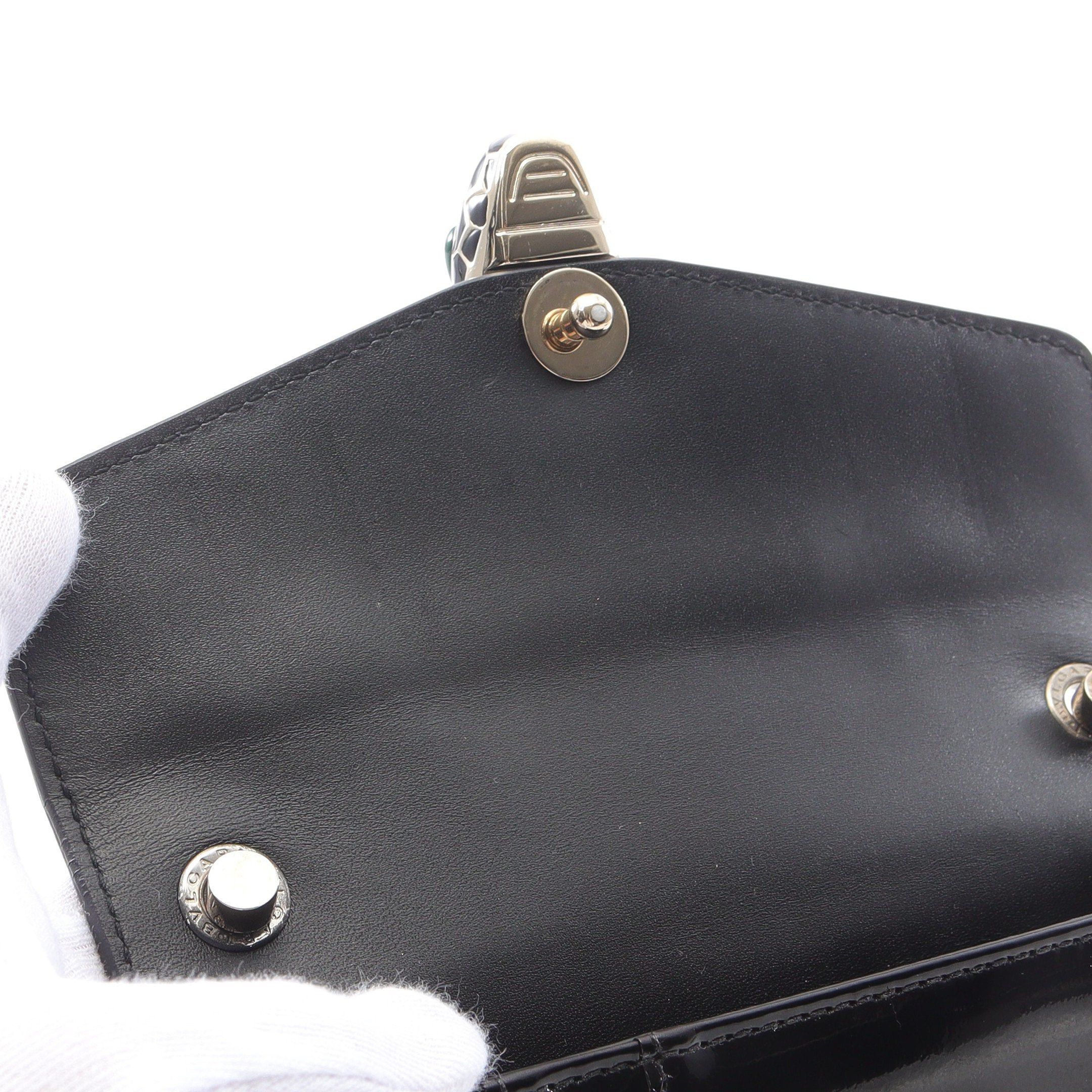 Bvlgari Bvlgari Serpenti Forever Chain Shoulder Bag Patent Leather Black Size ONE SIZE - 9 Thumbnail