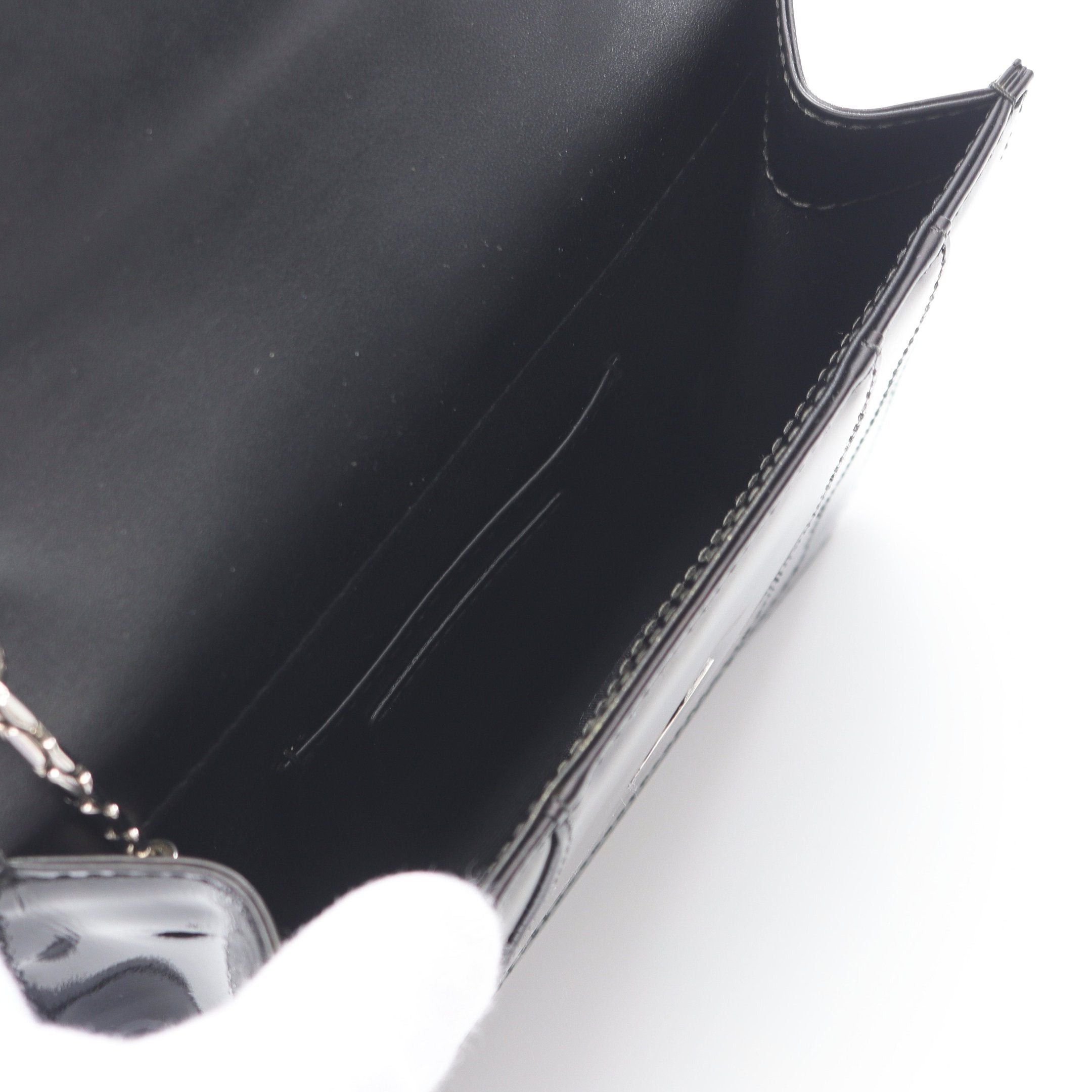 Bvlgari Bvlgari Serpenti Forever Chain Shoulder Bag Patent Leather Black Size ONE SIZE - 3 Thumbnail