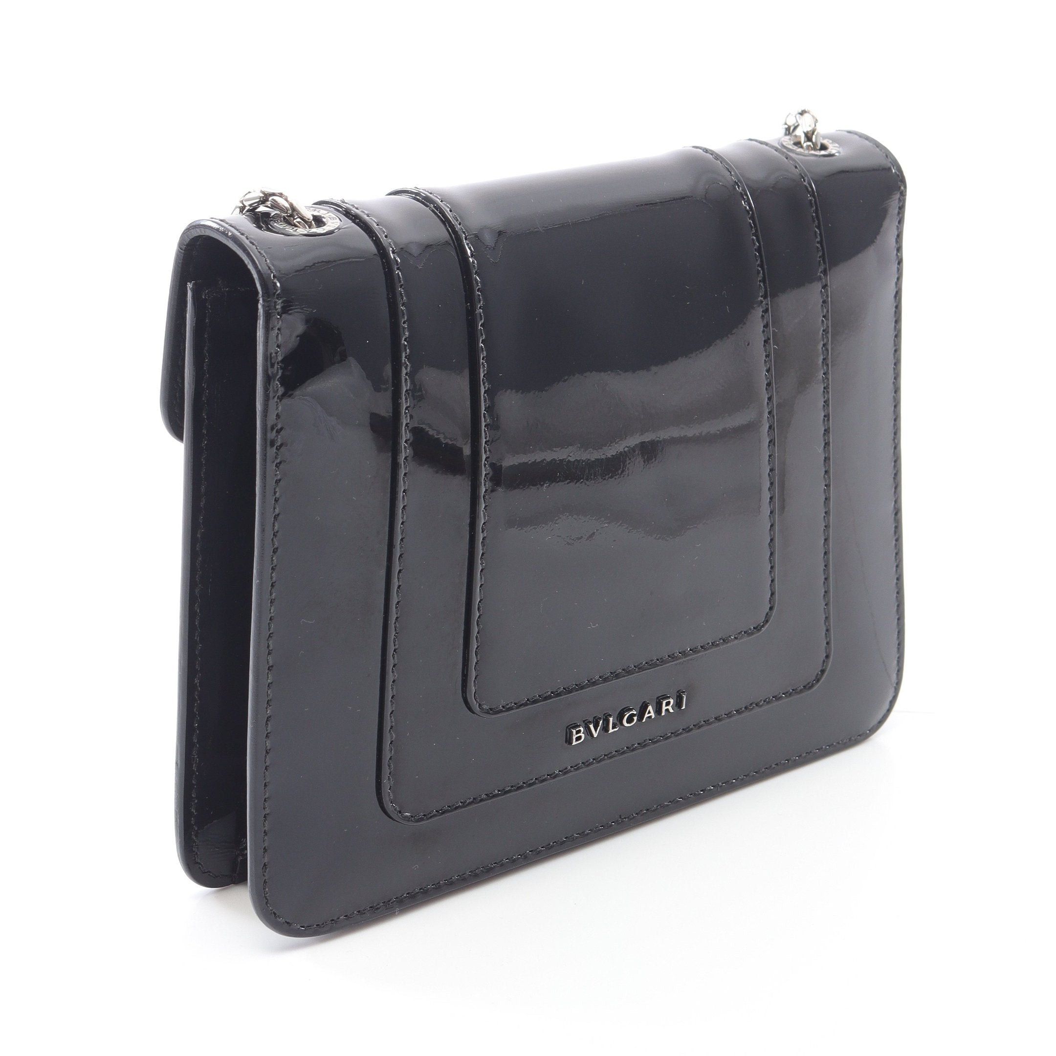 Bvlgari Bvlgari Serpenti Forever Chain Shoulder Bag Patent Leather Black Size ONE SIZE - 2 Thumbnail