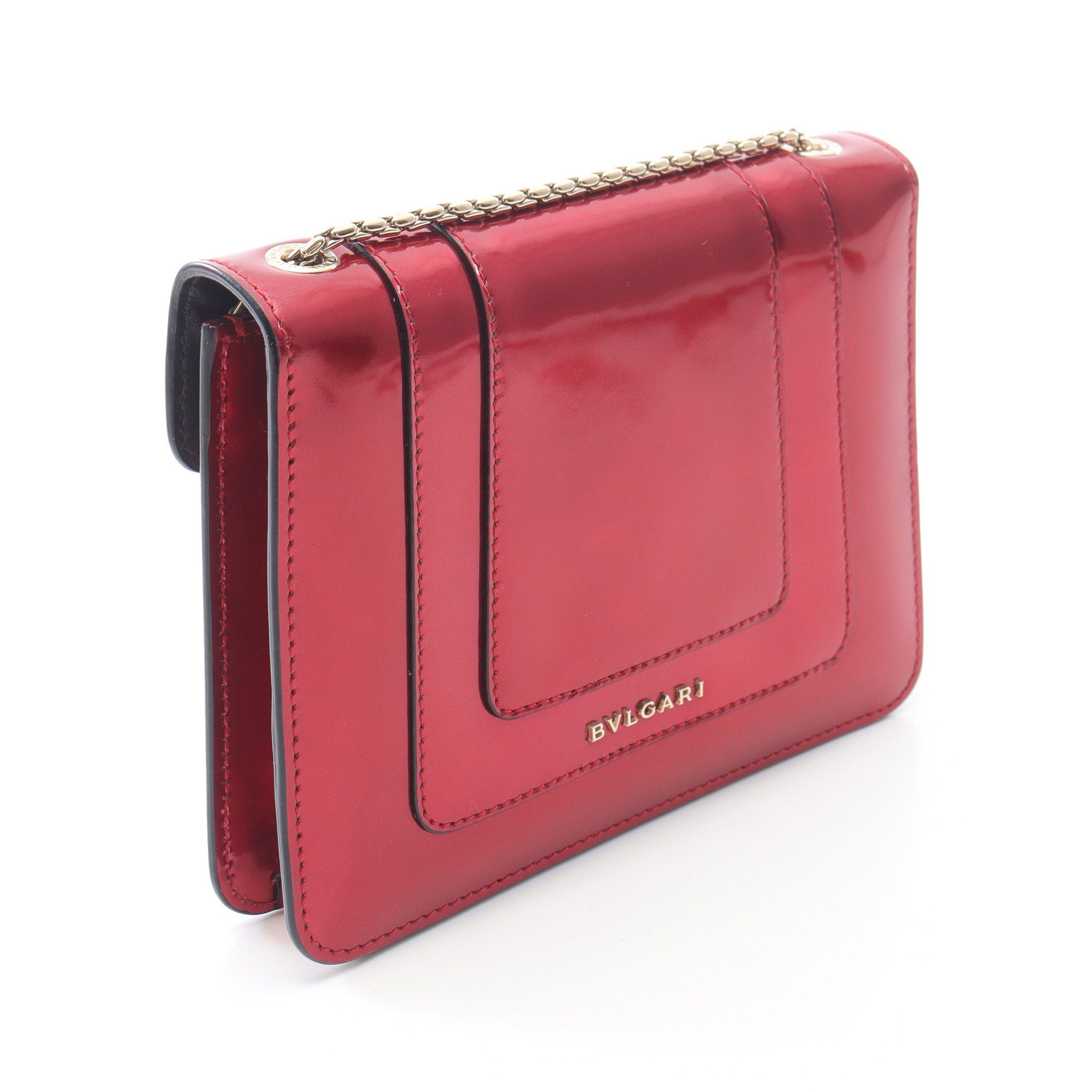 Bvlgari Bvlgari Serpenti Forever Chain Shoulder Bag Leather Red Size ONE SIZE - 2 Thumbnail