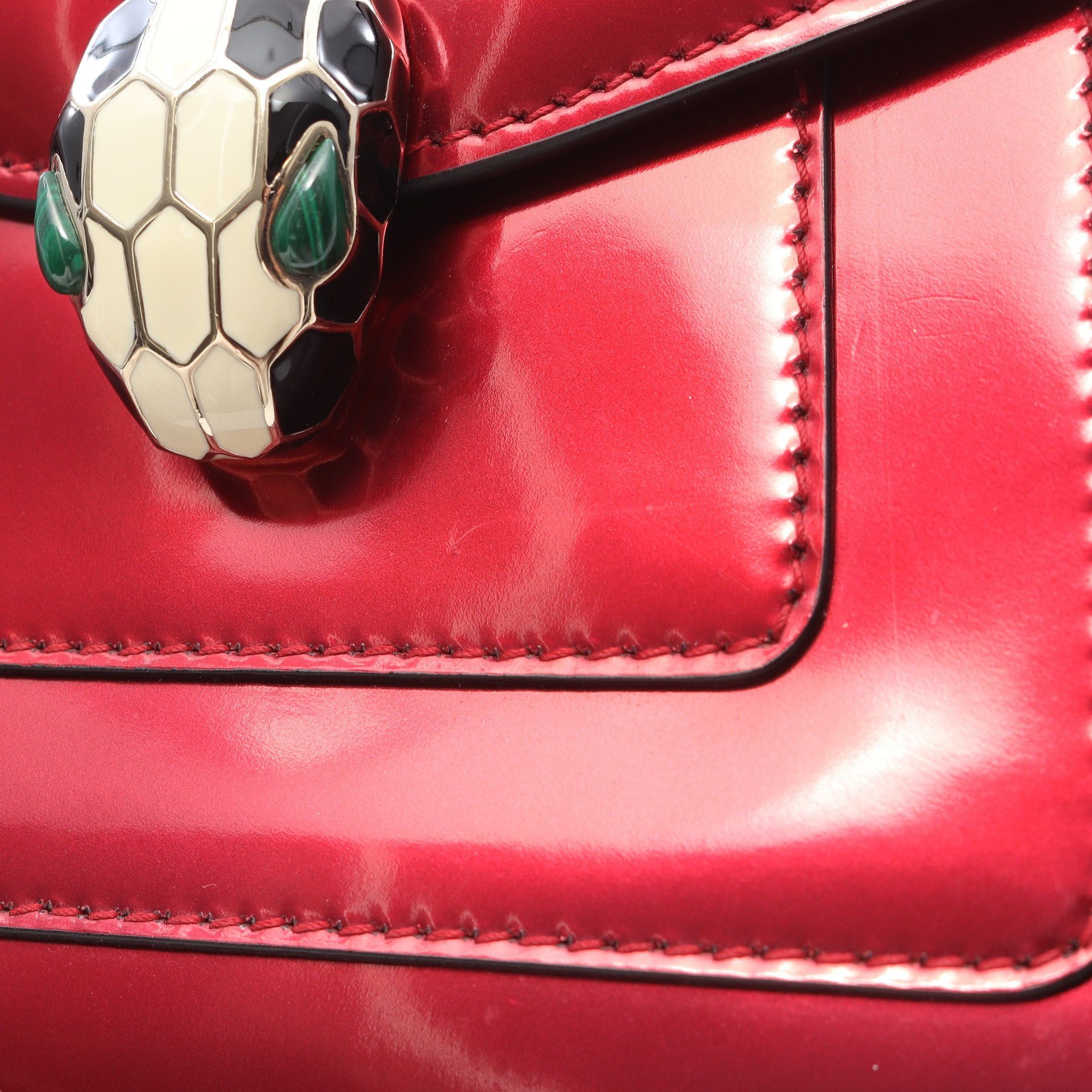Bvlgari Bvlgari Serpenti Forever Chain Shoulder Bag Leather Red Size ONE SIZE - 5 Thumbnail