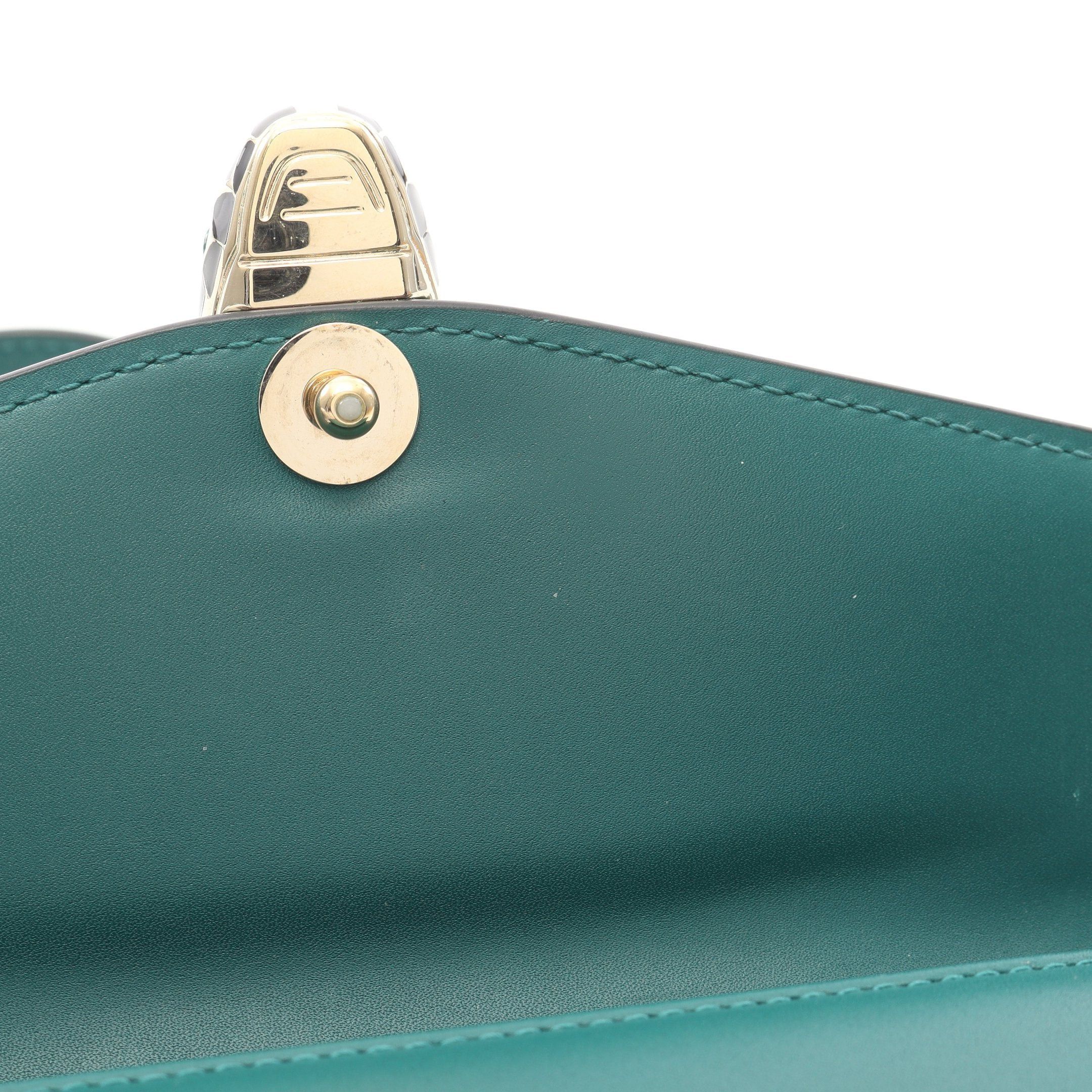 Bvlgari Bvlgari Serpenti Forever Chain Shoulder Bag Leather Green Size ONE SIZE - 5 Thumbnail