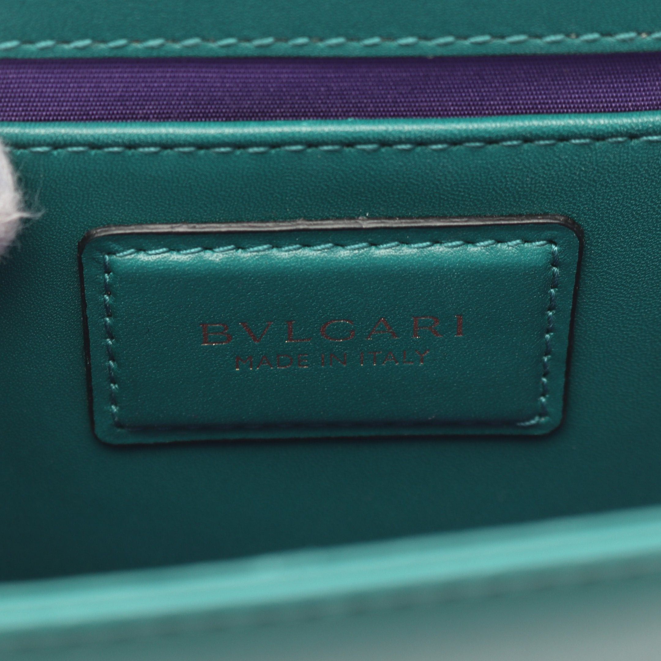 Bvlgari Bvlgari Serpenti Forever Chain Shoulder Bag Leather Green Size ONE SIZE - 4 Thumbnail