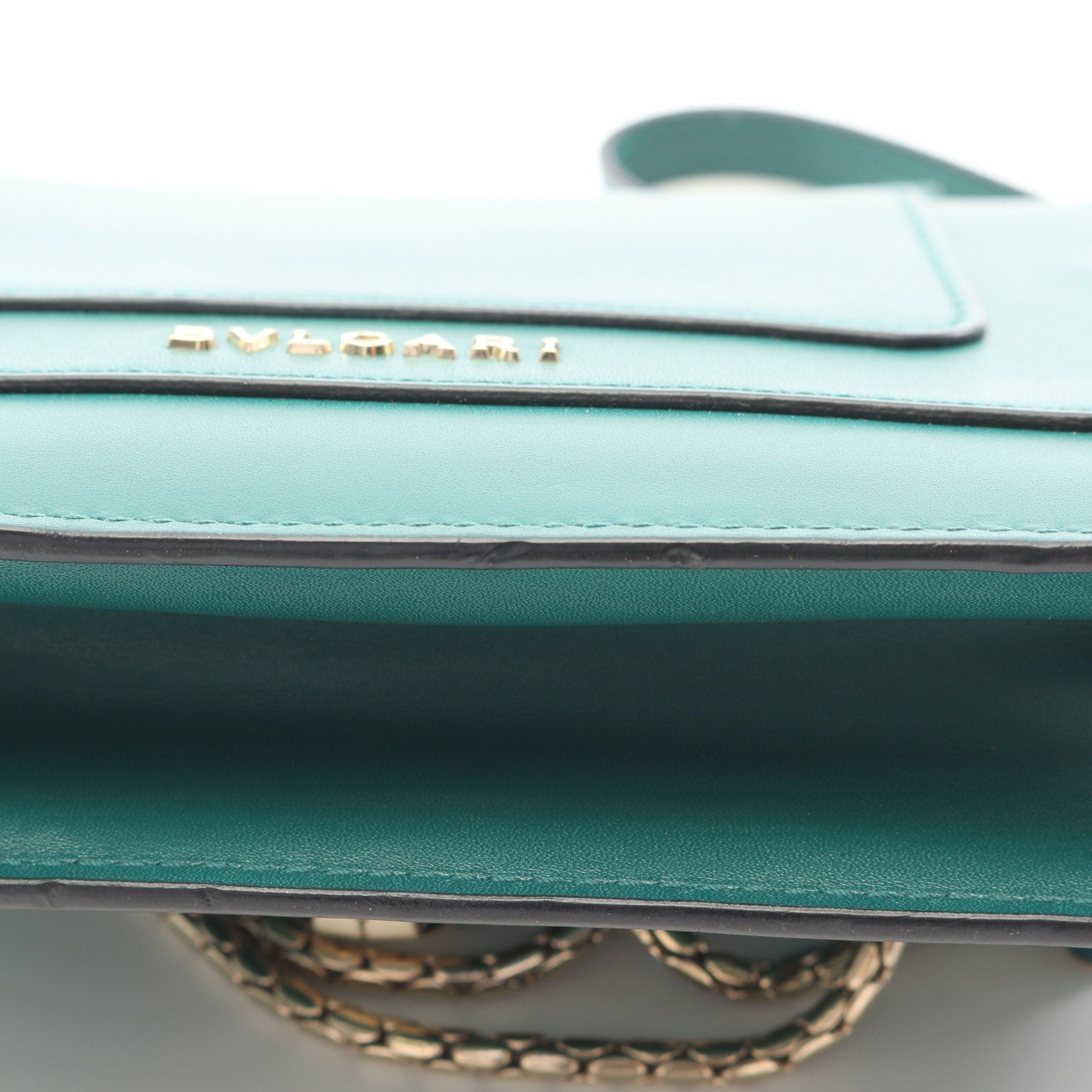 Bvlgari Bvlgari Serpenti Forever Chain Shoulder Bag Leather Green Size ONE SIZE - 7 Thumbnail