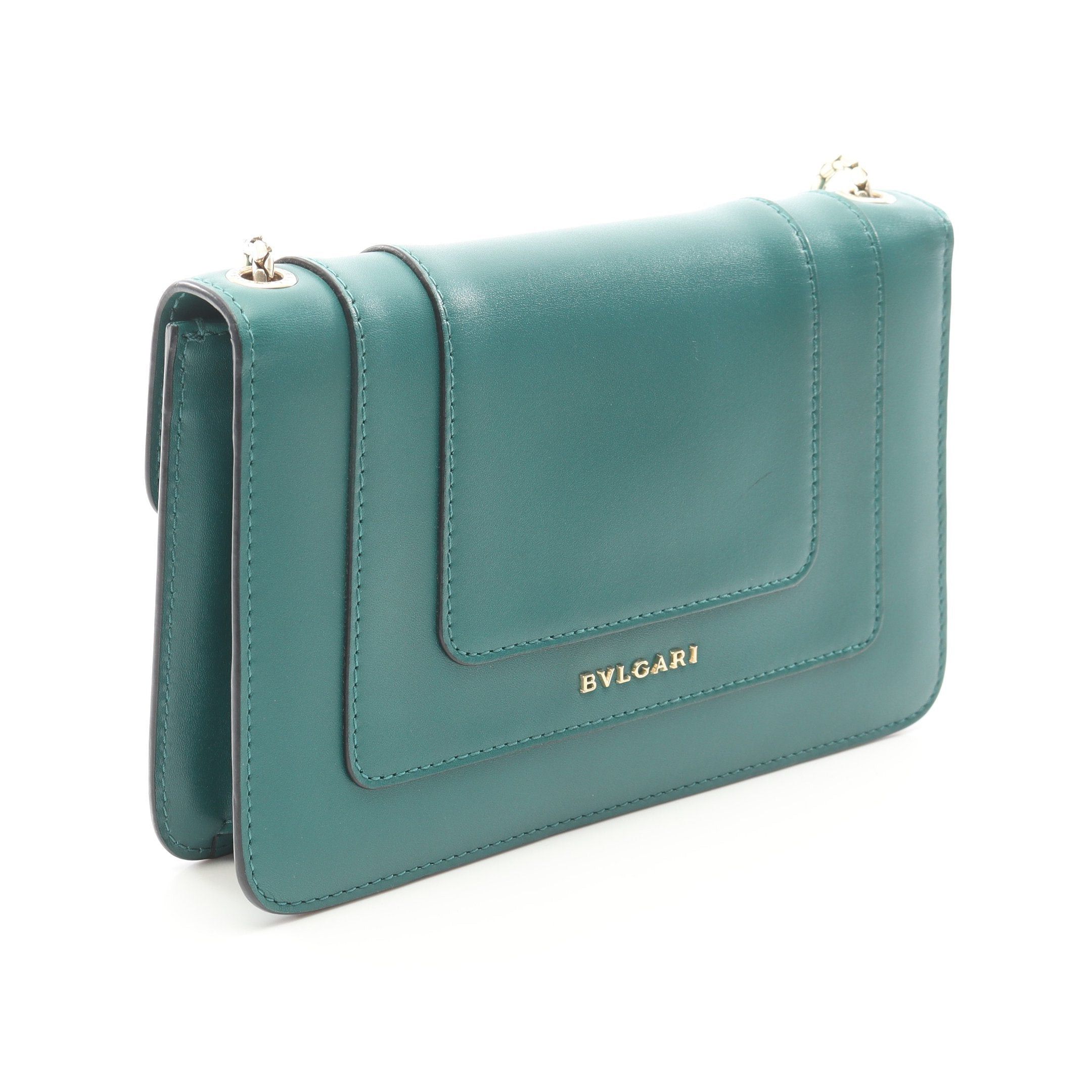 Bvlgari Bvlgari Serpenti Forever Chain Shoulder Bag Leather Green Size ONE SIZE - 2 Thumbnail