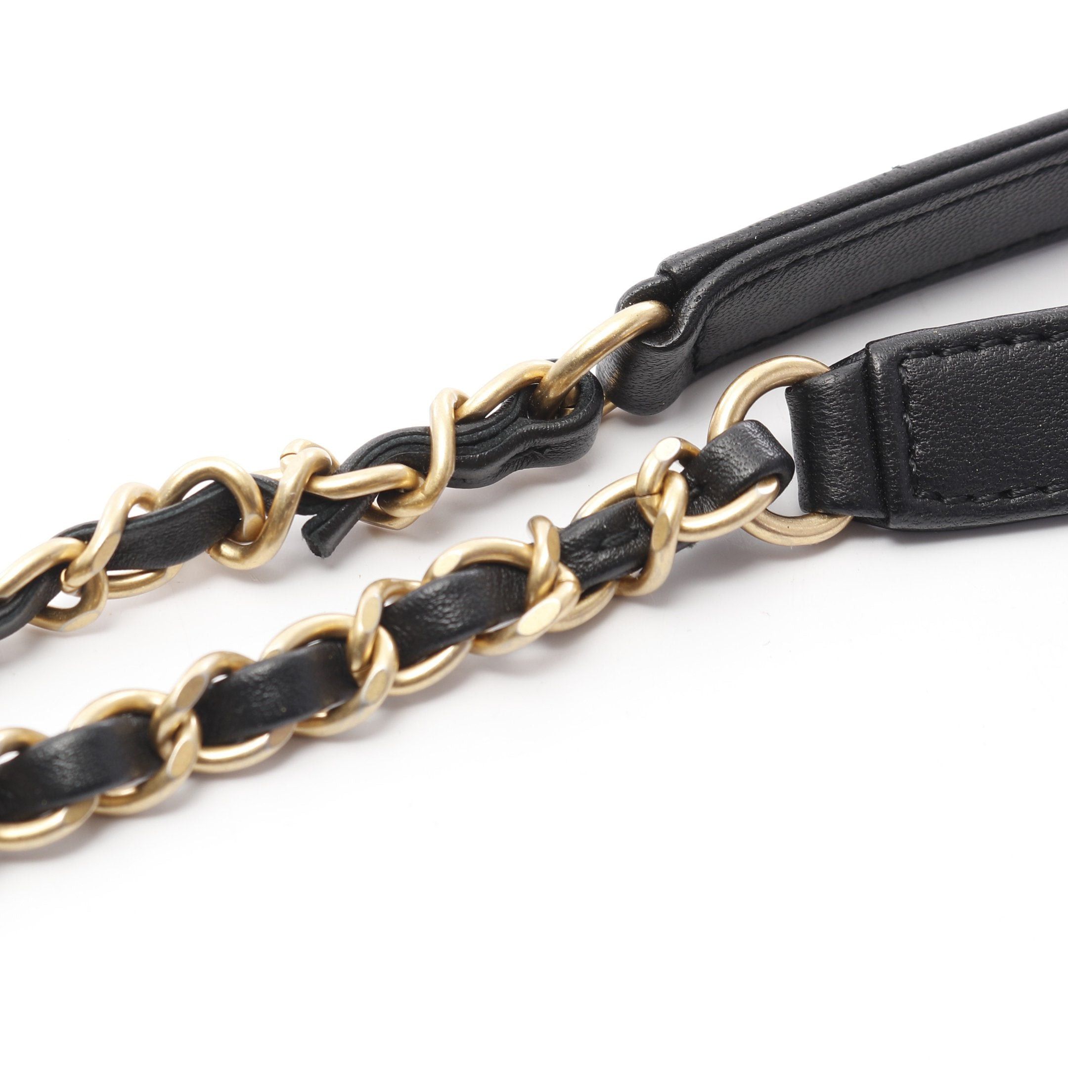 Chanel Chanel Matelasse Top Handle Chain Shoulder Bag Leather Black Gold Hardware Size ONE SIZE - 9 Thumbnail