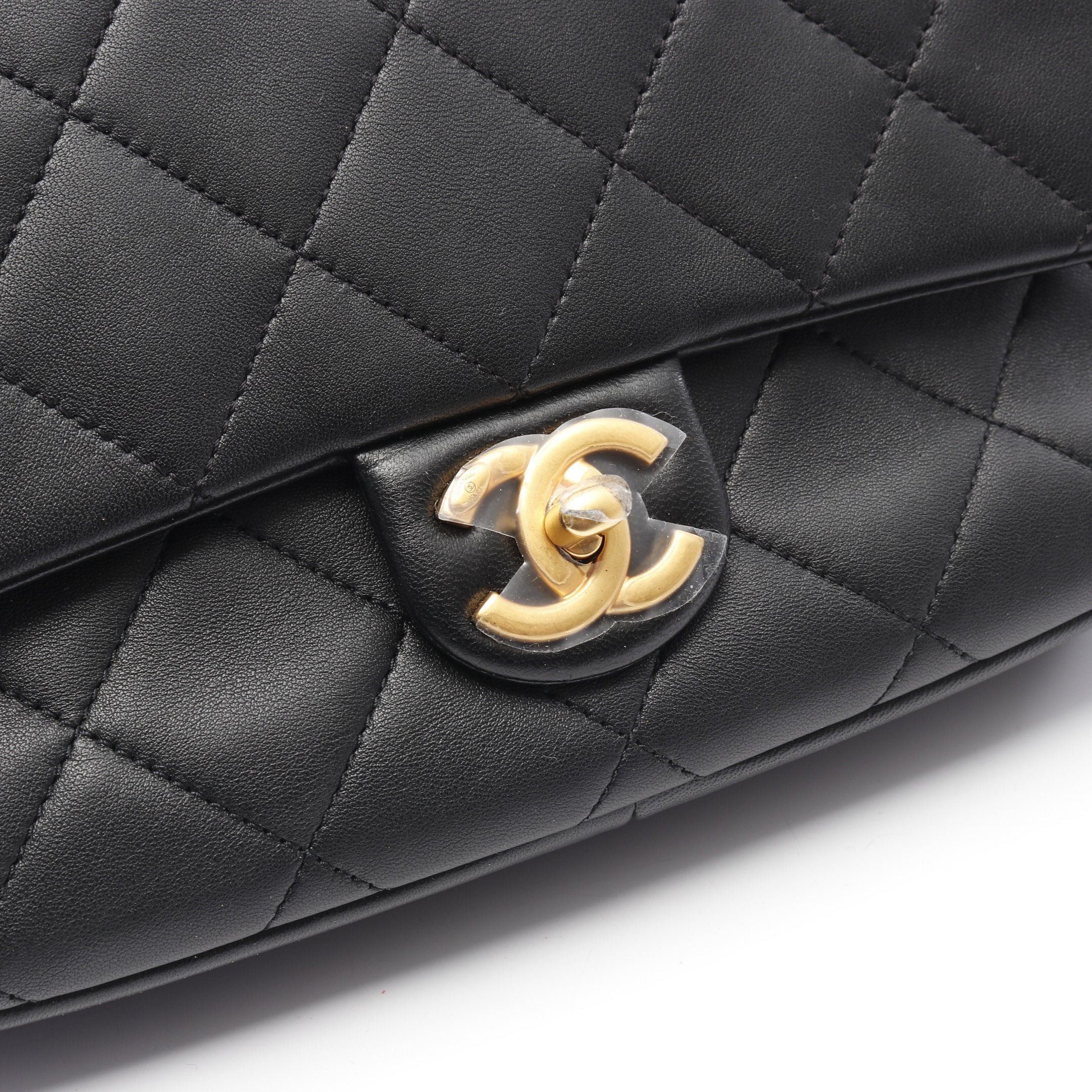 Chanel Chanel Matelasse Top Handle Chain Shoulder Bag Leather Black Gold Hardware Size ONE SIZE - 8 Thumbnail