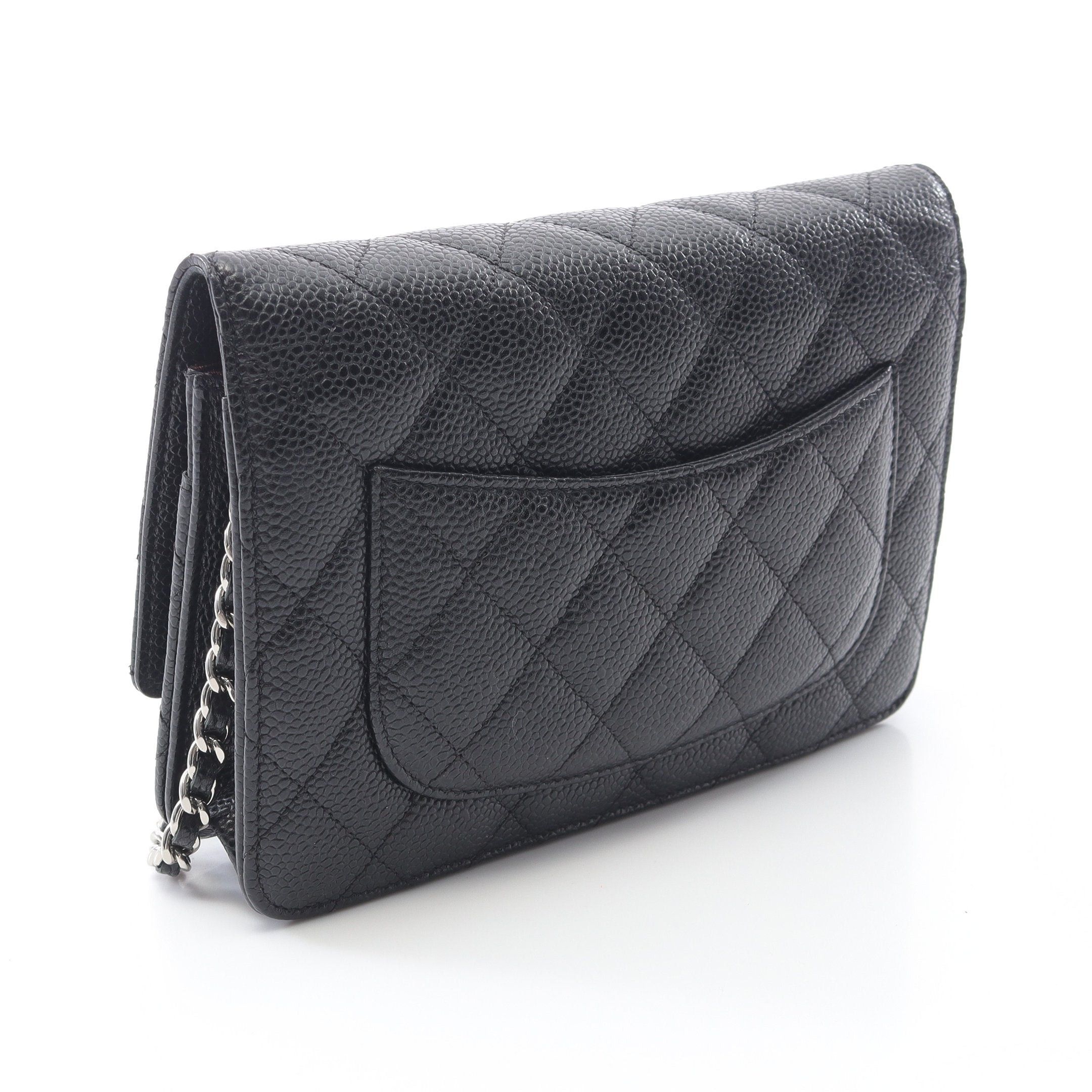 Chanel Chanel Matelasse Chain Wallet Caviar Skin Black Silver Hardware Size ONE SIZE - 2 Thumbnail