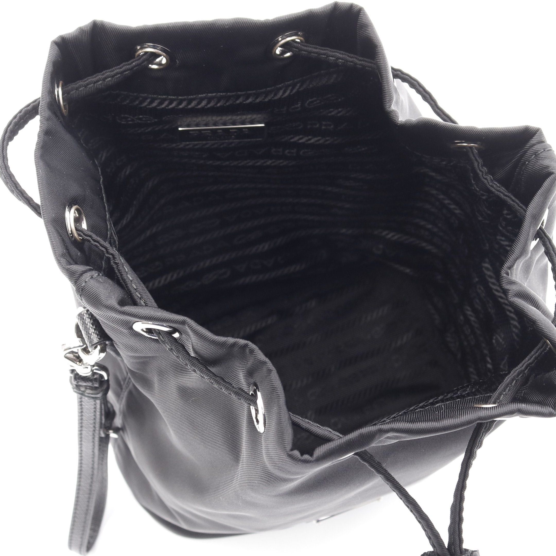 Prada Prada Re-Nylon Pouch Nylon Saffiano Leather Black Purse Size ONE SIZE - 3 Thumbnail