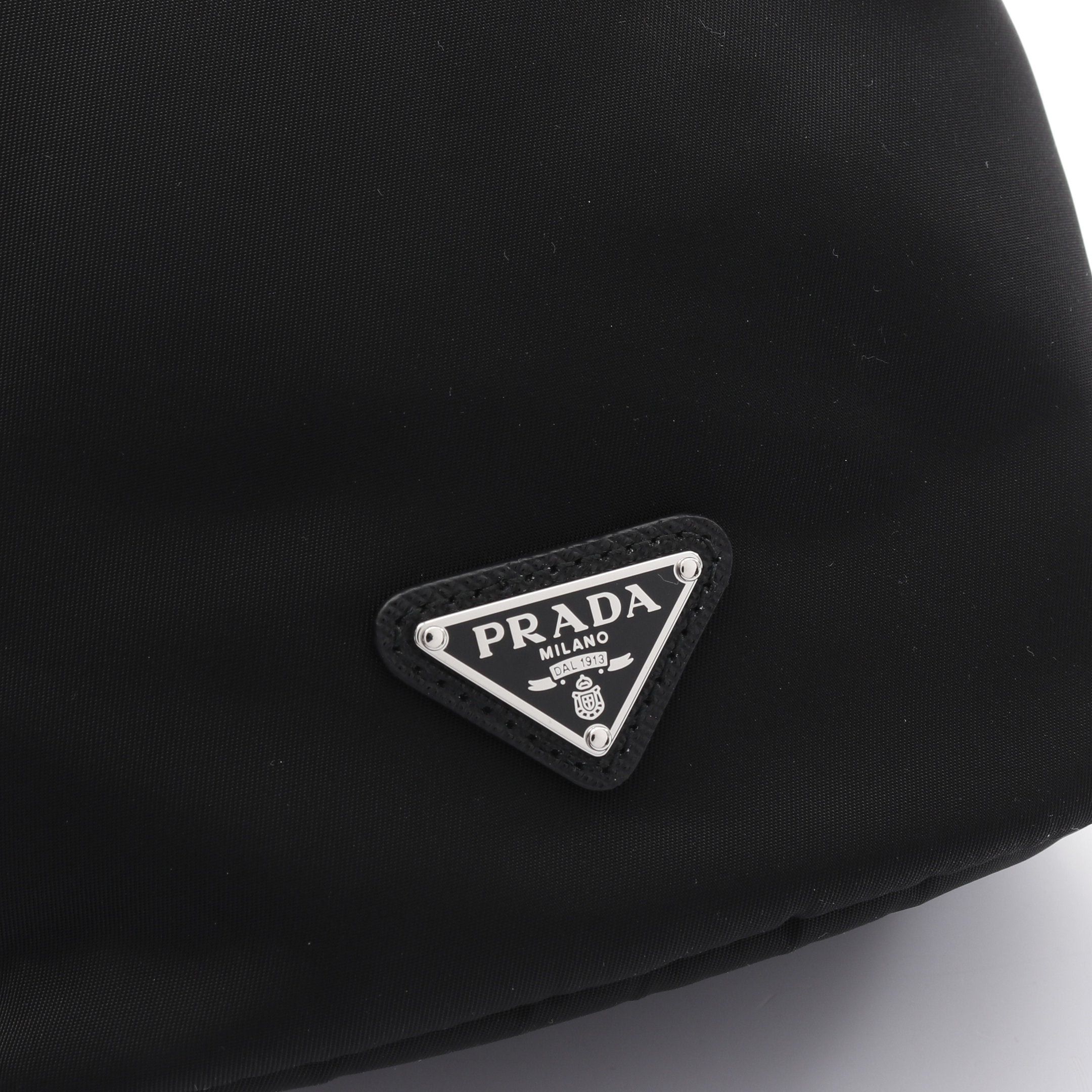 Prada Prada Re-Nylon Pouch Nylon Saffiano Leather Black Purse Size ONE SIZE - 5 Thumbnail