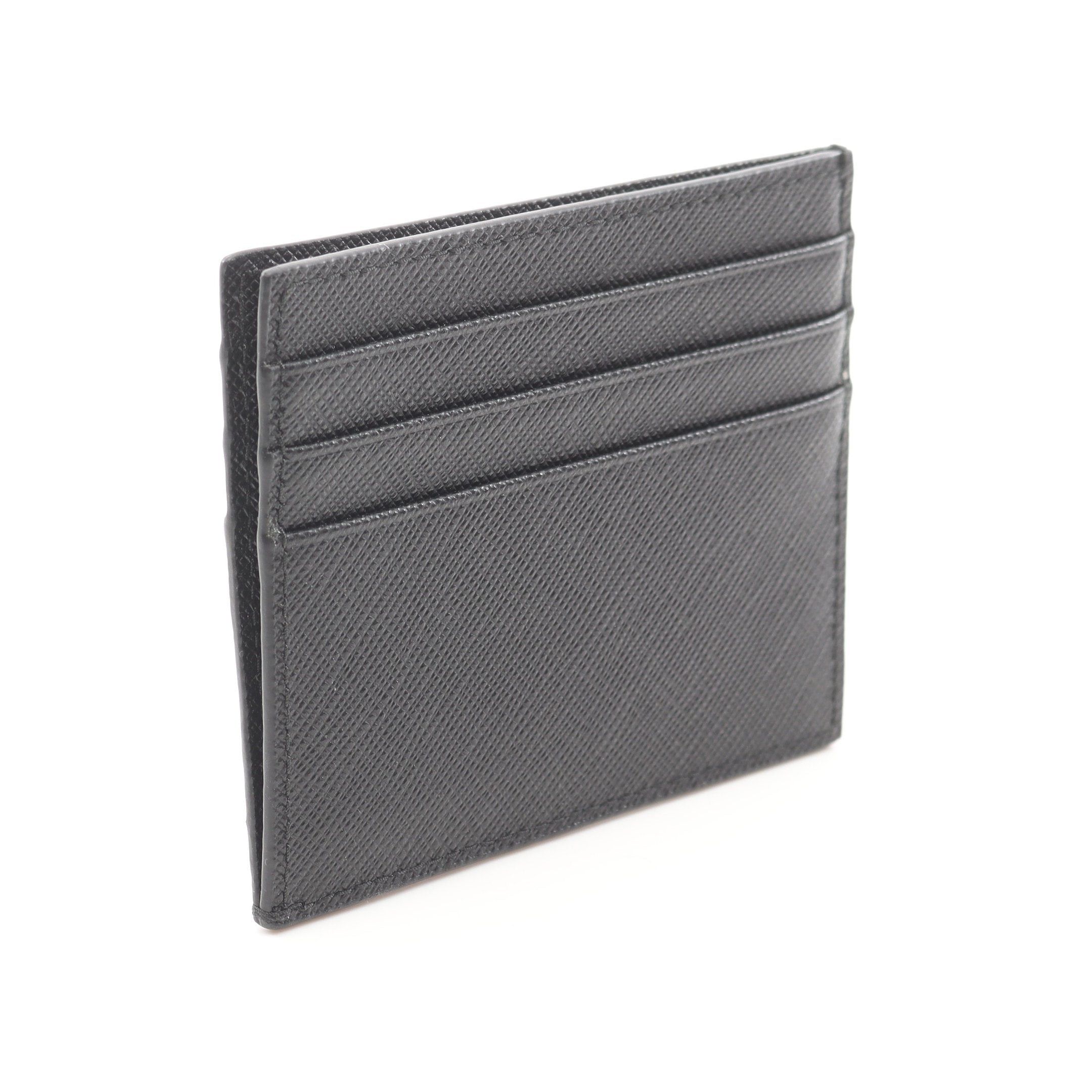 Prada Prada Saffiano Print Card Case Leather Black Size ONE SIZE - 2 Thumbnail