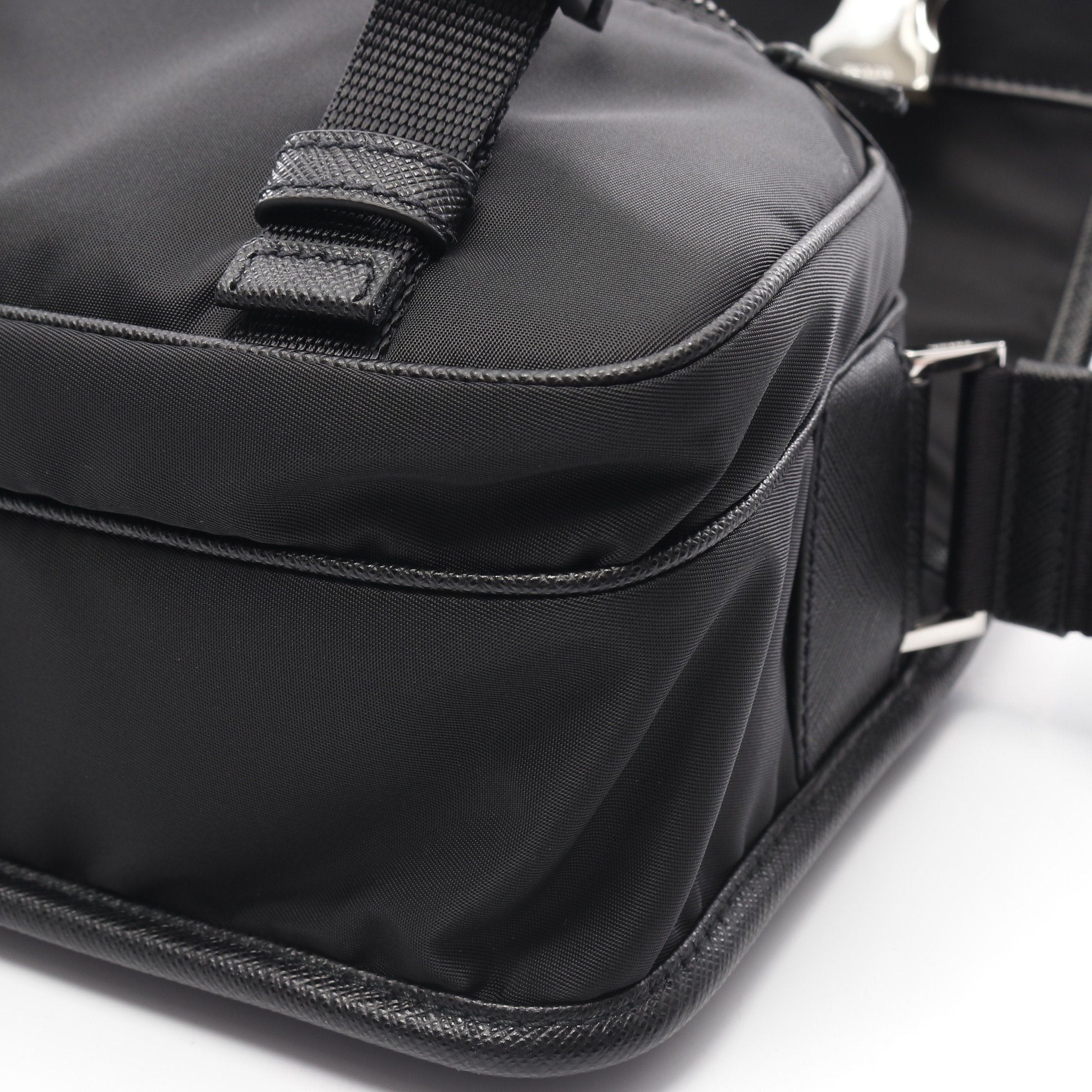 Prada Prada Re-Nylon Shoulder Bag Nylon Saffiano Leather Black Size ONE SIZE - 7 Thumbnail