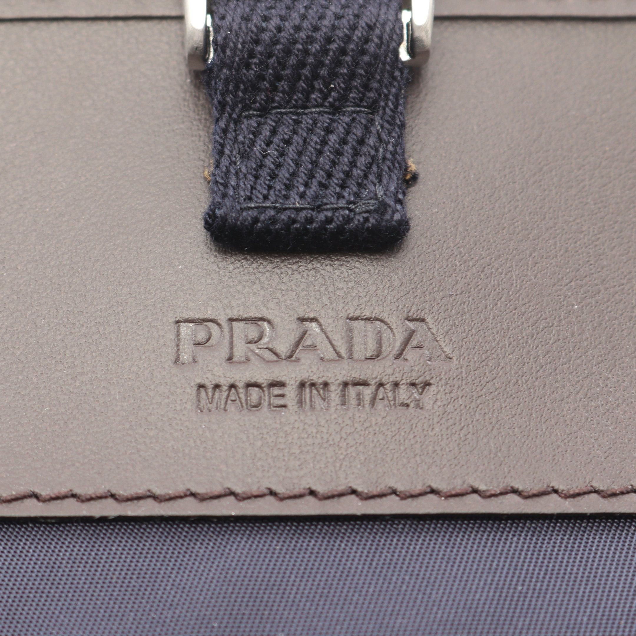 Prada Prada Re Nylon Smartphone Case Shoulder Bag Suede Leather Navy Brown Size ONE SIZE - 4 Thumbnail