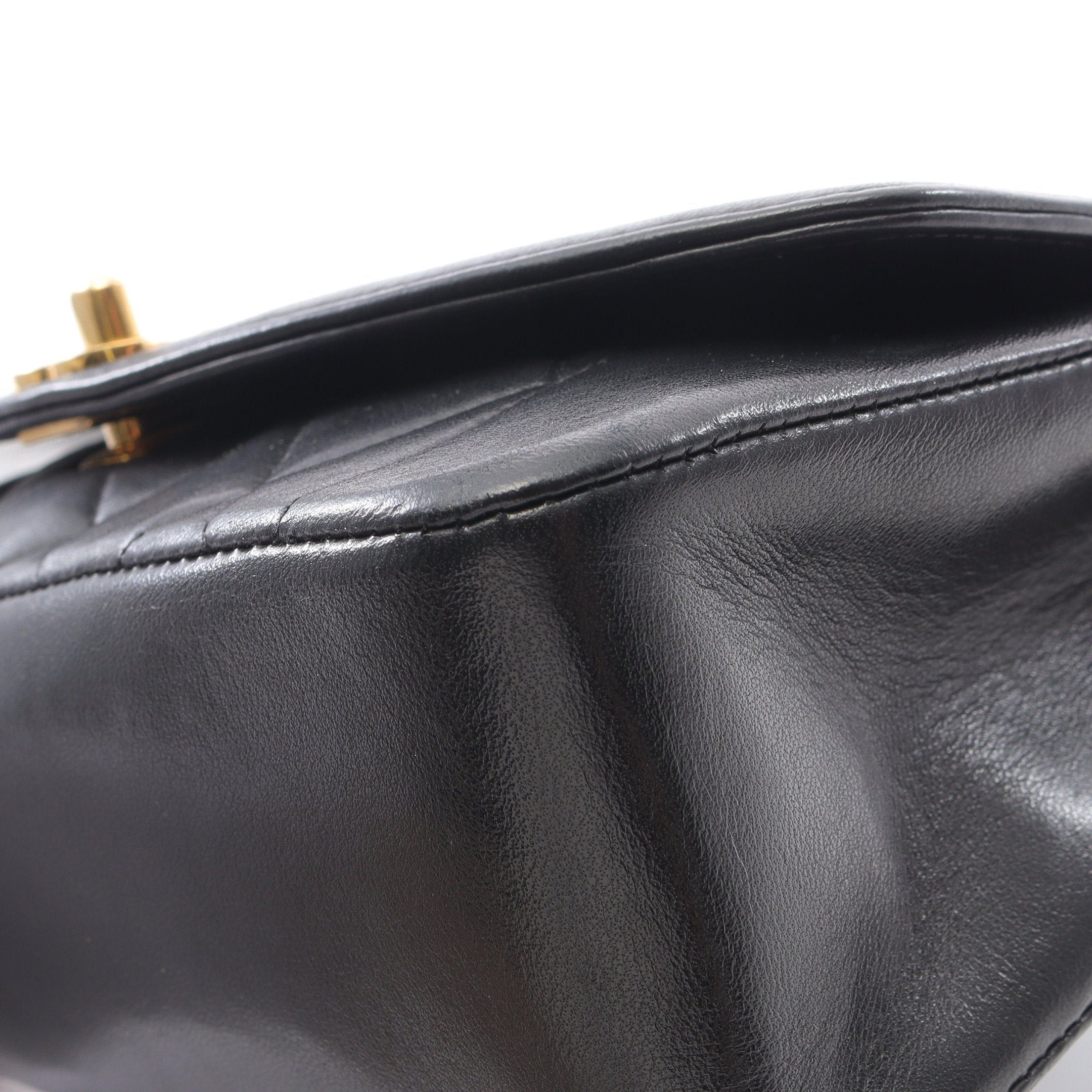Chanel Chanel Matelasse Diana Flap Chain Shoulder Bag Lambskin Black Gold Hardware Size ONE SIZE - 10 Thumbnail