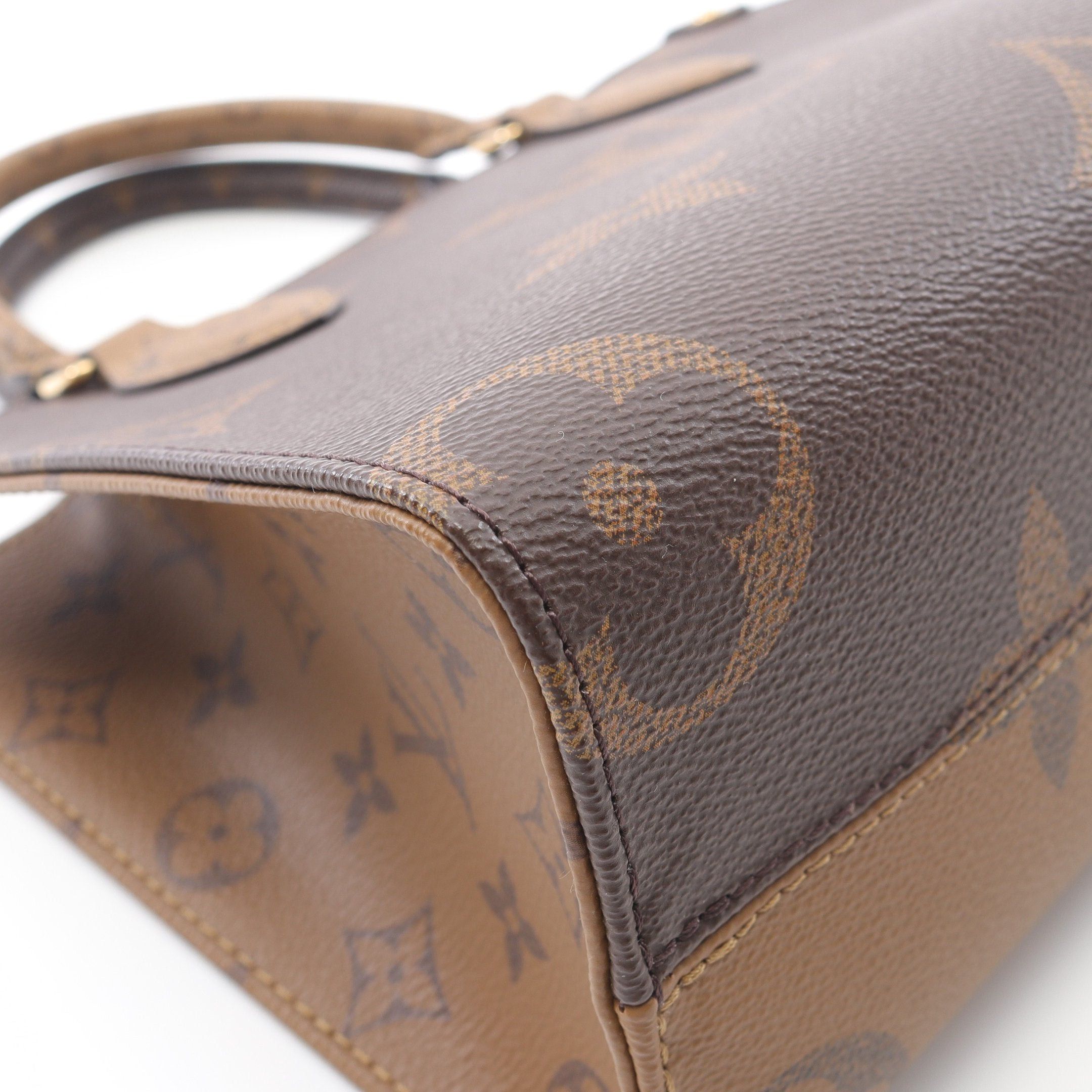Louis Vuitton Louis Vuitton On-The-Go Pm Monogram Reverse Handbag Brown Beige Size ONE SIZE - 6 Thumbnail