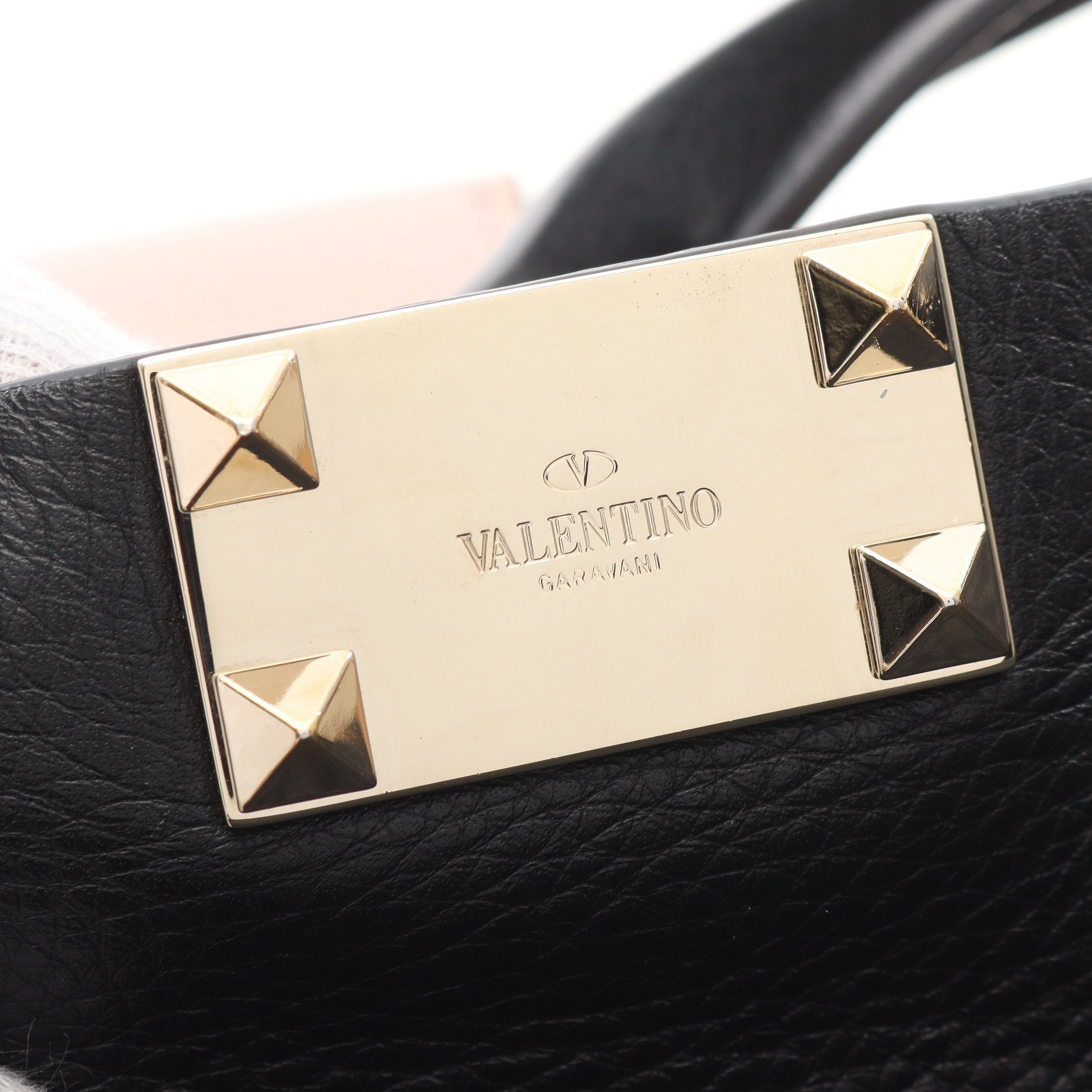 Valentino Valentino Rockstud Handbag Leather Black Size ONE SIZE - 4 Thumbnail