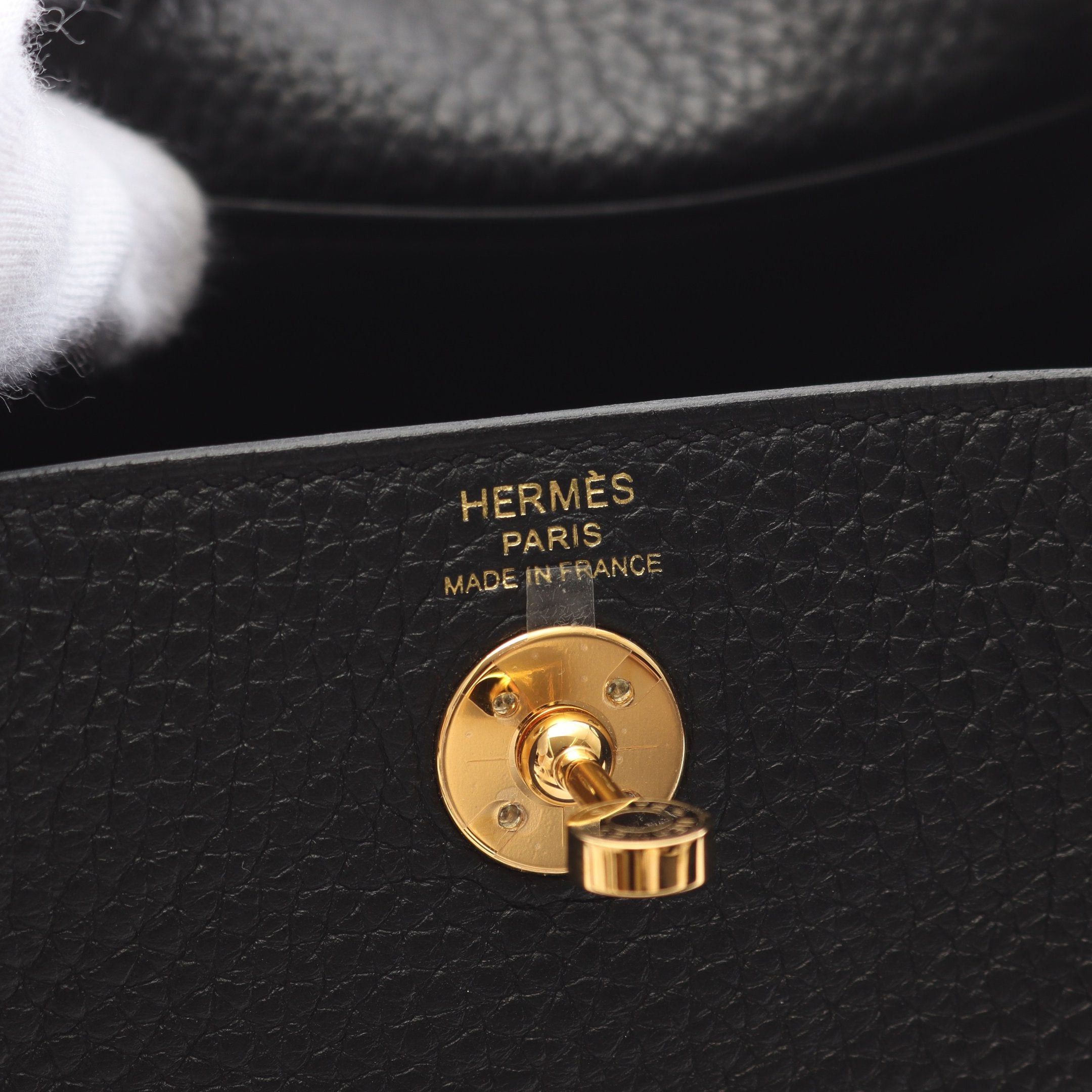 Hermes Hermes Lindy Mini Shoulder Bag Clemence Leather Black Gold Hardware B Stamp Size ONE SIZE - 4 Thumbnail