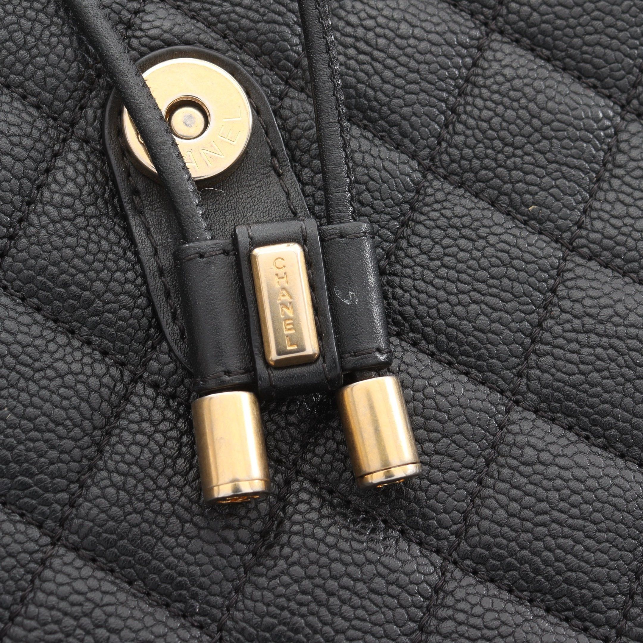 Chanel Chanel Cc Filigree Matelasse Backpack Rucksack Caviar Skin Black Gold Hardware Size ONE SIZE - 7 Thumbnail