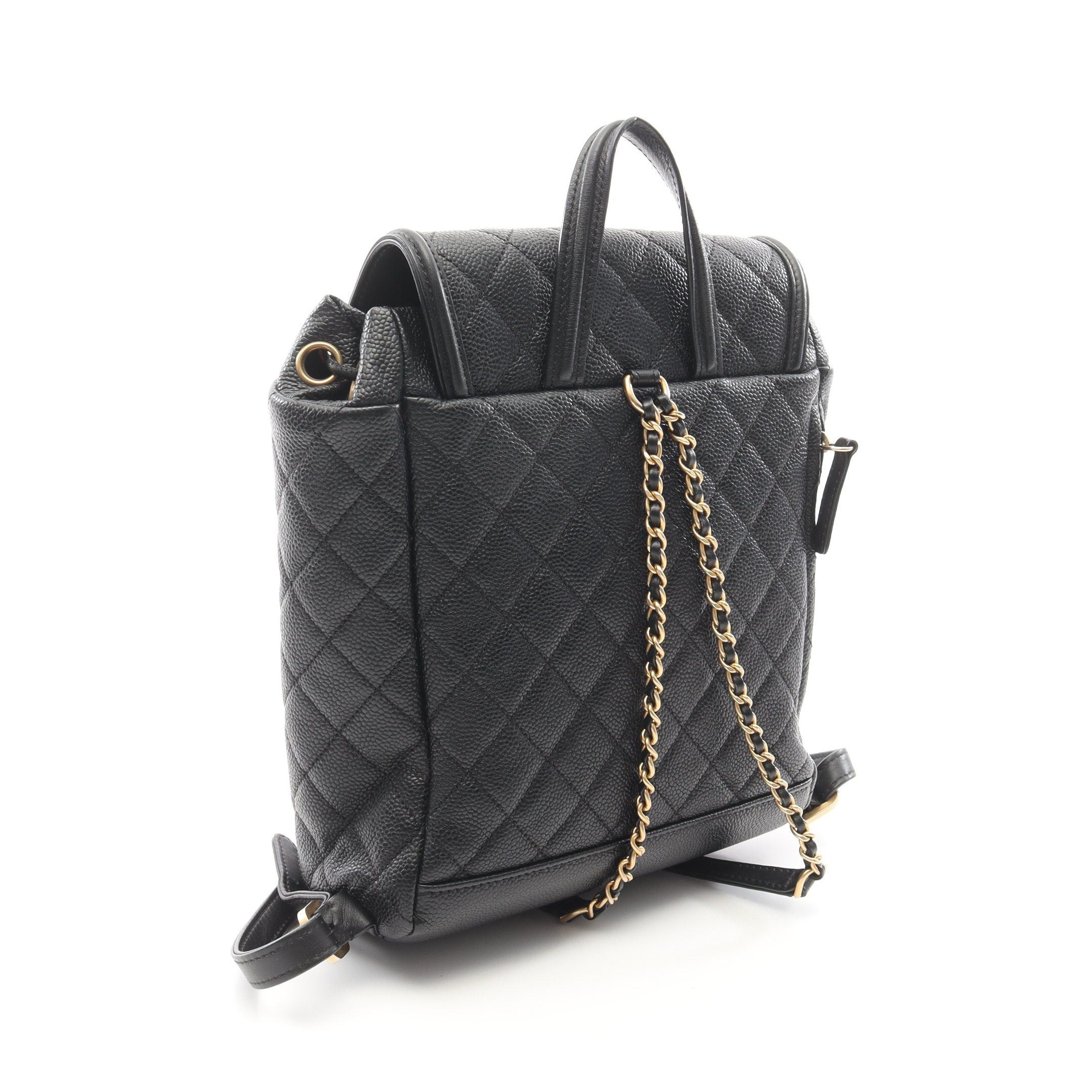 Chanel Chanel Cc Filigree Matelasse Backpack Rucksack Caviar Skin Black Gold Hardware Size ONE SIZE - 2 Thumbnail