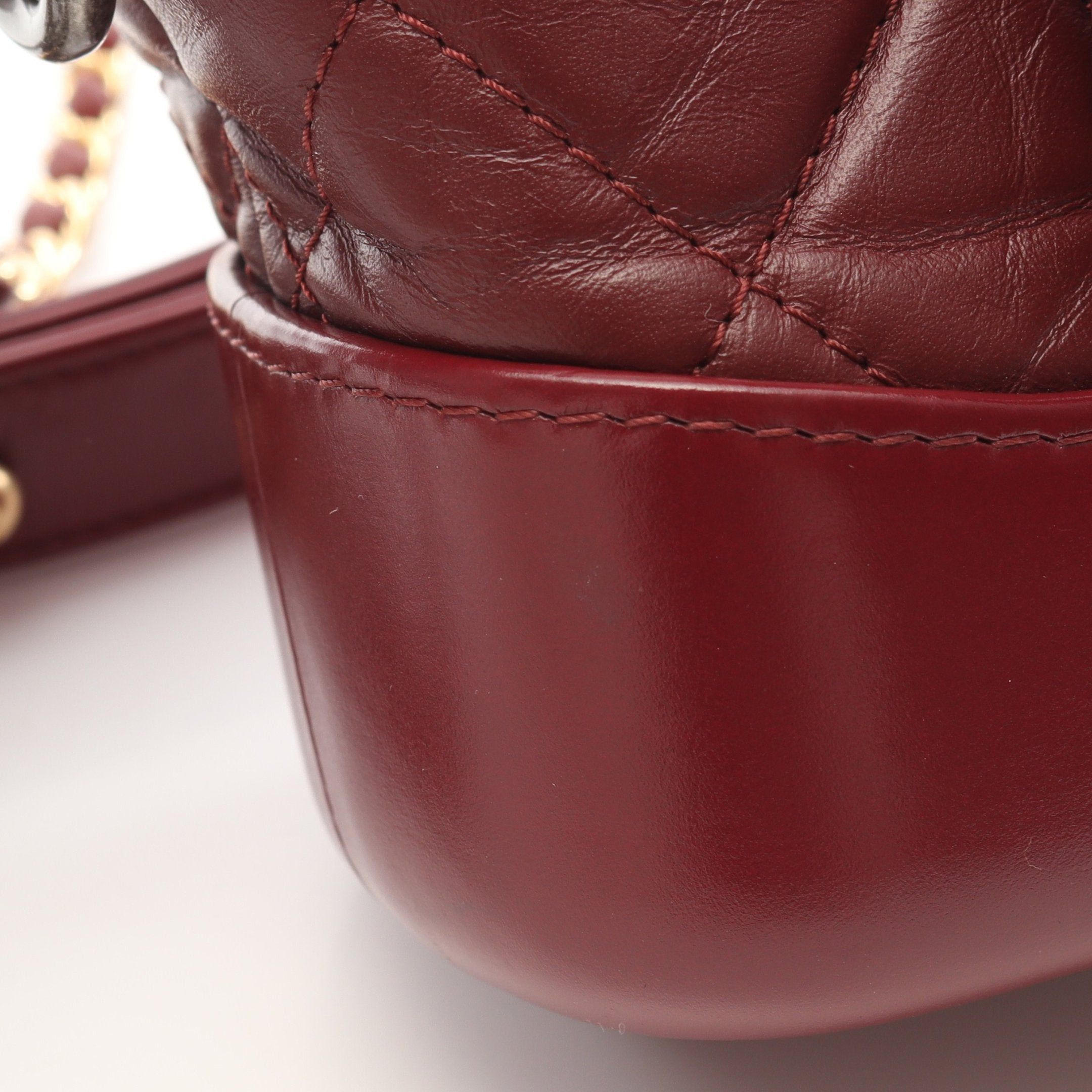Chanel Chanel Gabriel De Chanel Small Hobo Chain Shoulder Bag Leather Burgundy Combination Metal Fittings Size ONE SIZE - 9 Thumbnail