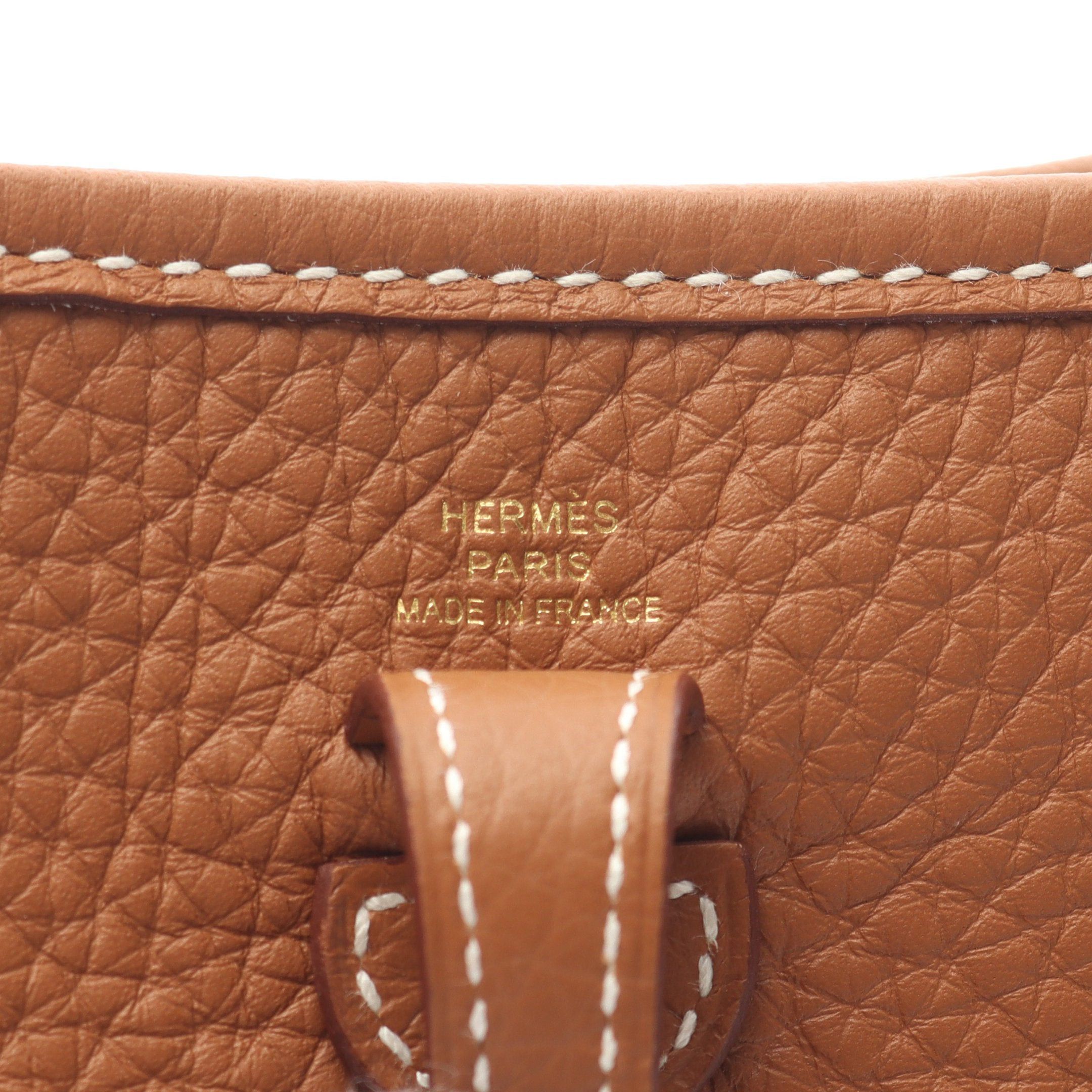 Hermes Hermes Evelyn Tpm Gold Shoulder Bag Clemence Leather Brown Hardware Double Engraved Size ONE SIZE - 4 Thumbnail