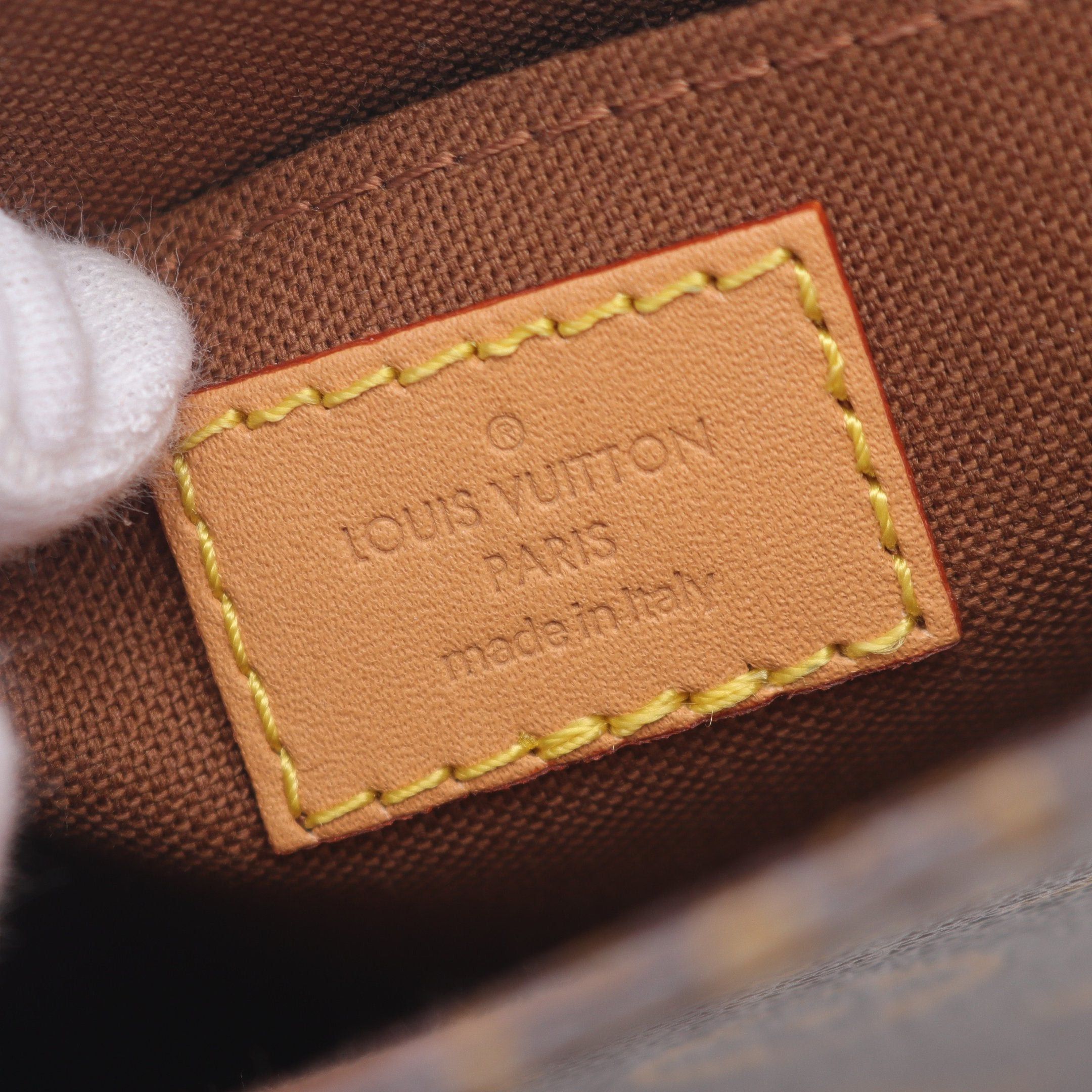 Louis Vuitton Louis Vuitton Petite Sac Plat Monogram Handbag Leather Brown Size ONE SIZE - 4 Thumbnail