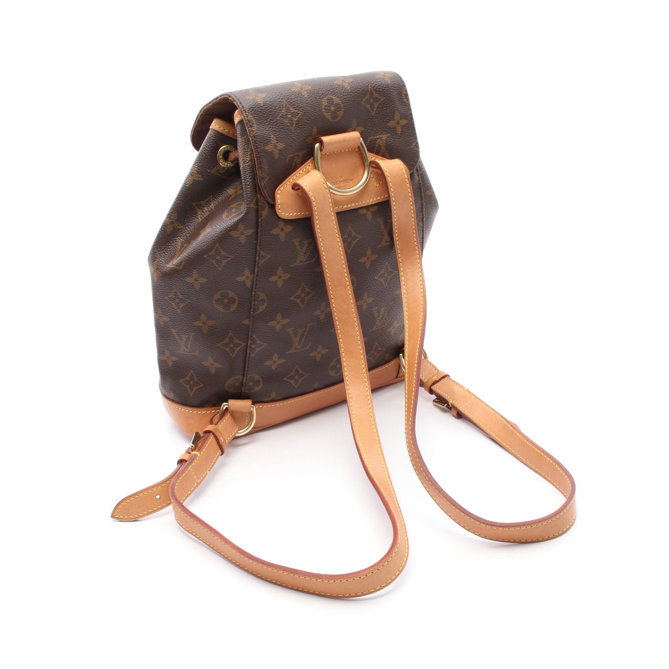 Louis Vuitton Louis Vuitton Montsouris Mm Monogram Backpack Rucksack Leather Brown Size ONE SIZE - 2 Thumbnail