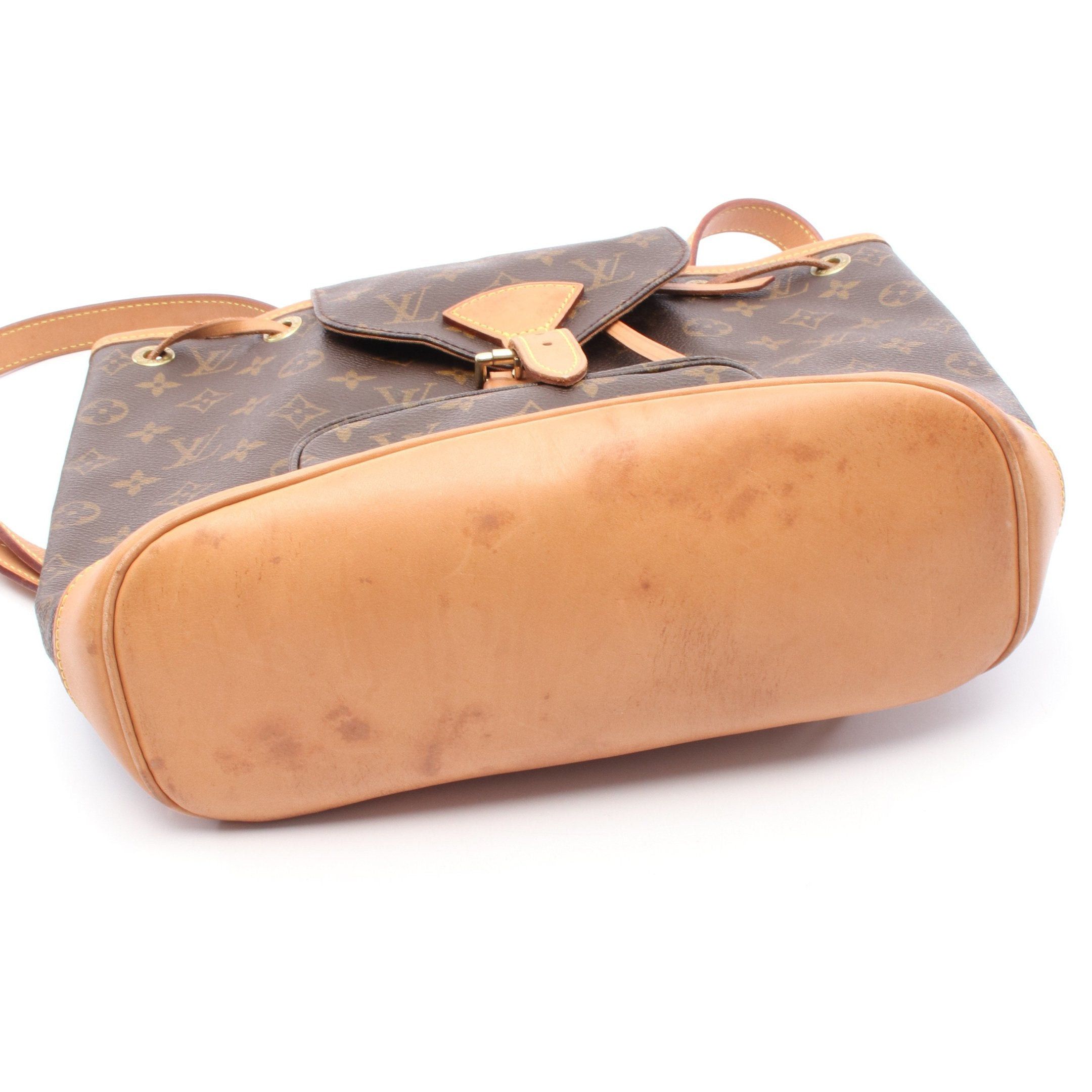 Louis Vuitton Louis Vuitton Montsouris Mm Monogram Backpack Rucksack Leather Brown Size ONE SIZE - 6 Thumbnail