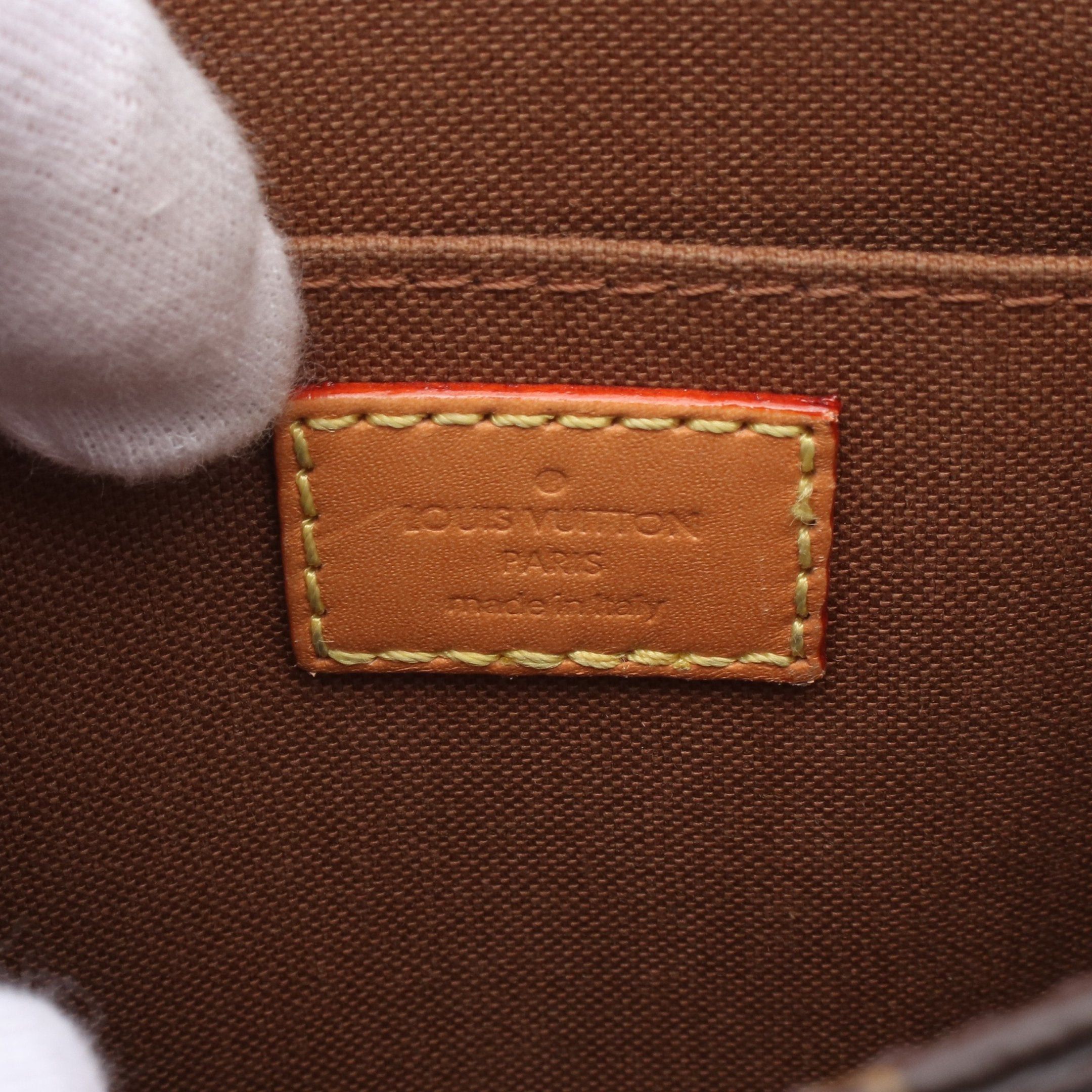 Louis Vuitton Louis Vuitton Petite Sac Plat Monogram Handbag Leather Brown Size ONE SIZE - 4 Thumbnail