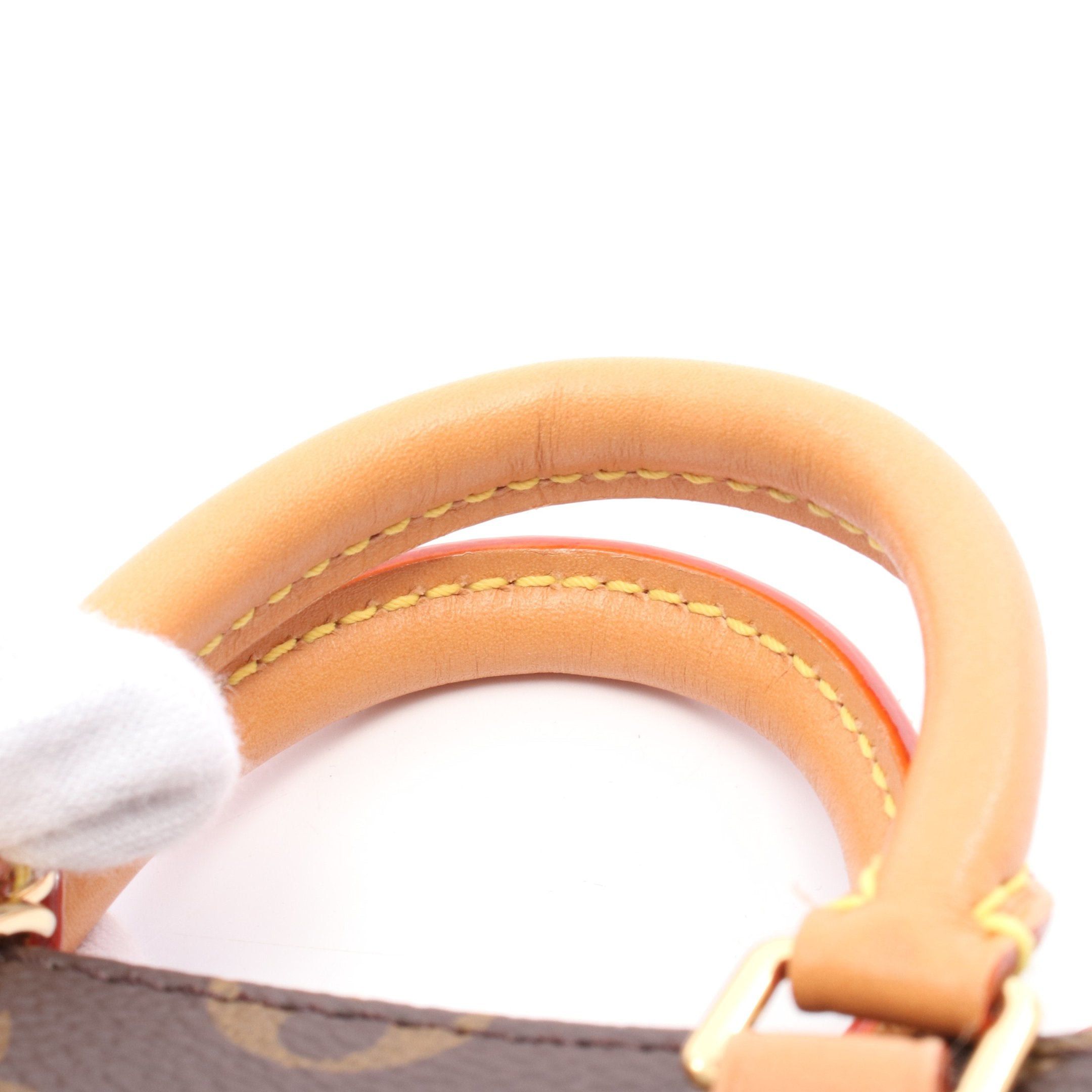 Louis Vuitton Louis Vuitton Petite Sac Plat Monogram Handbag Leather Brown Size ONE SIZE - 5 Thumbnail