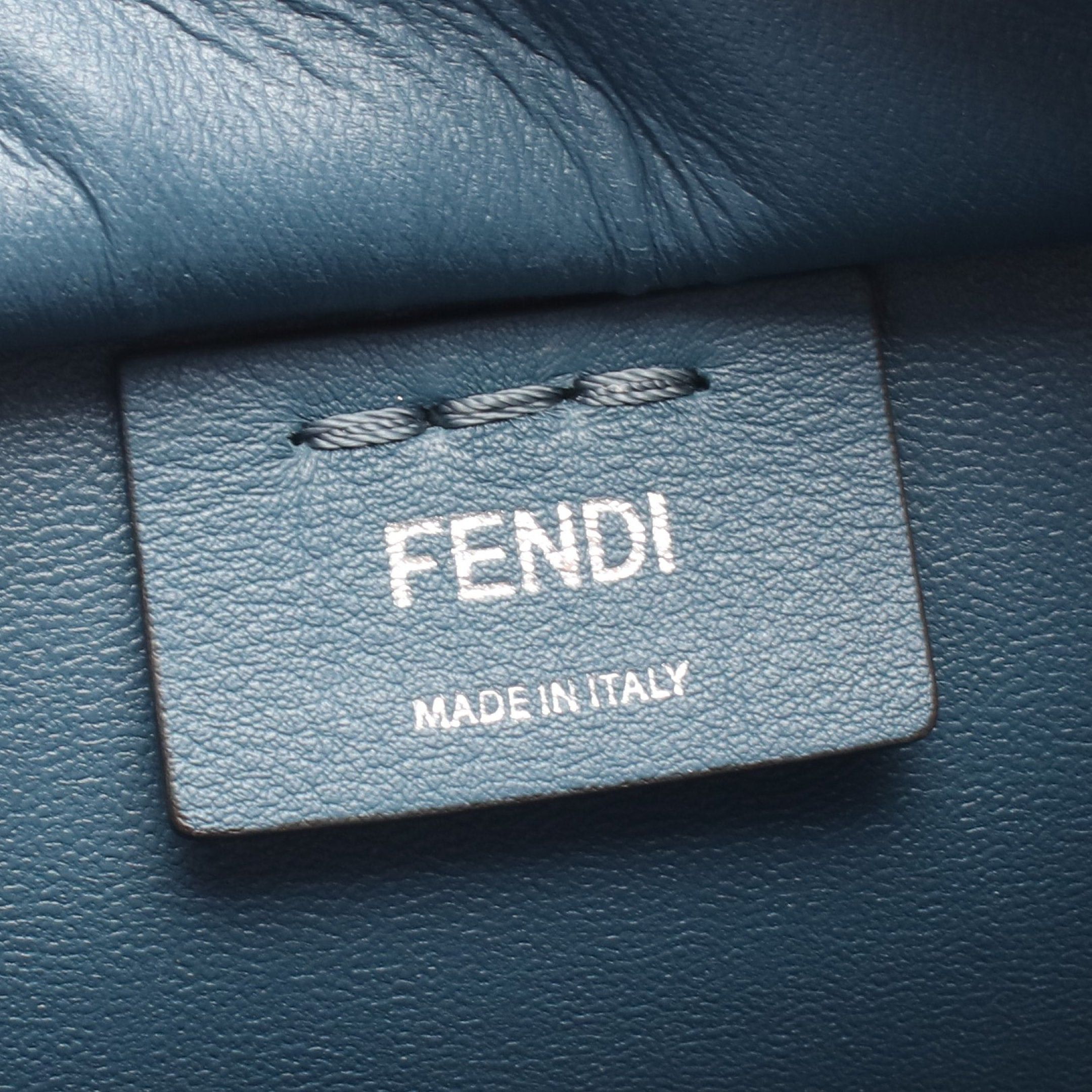 Fendi Fendi Mini Troisours Handbag Leather Fur Blue Coral Pink Size ONE SIZE - 4 Thumbnail