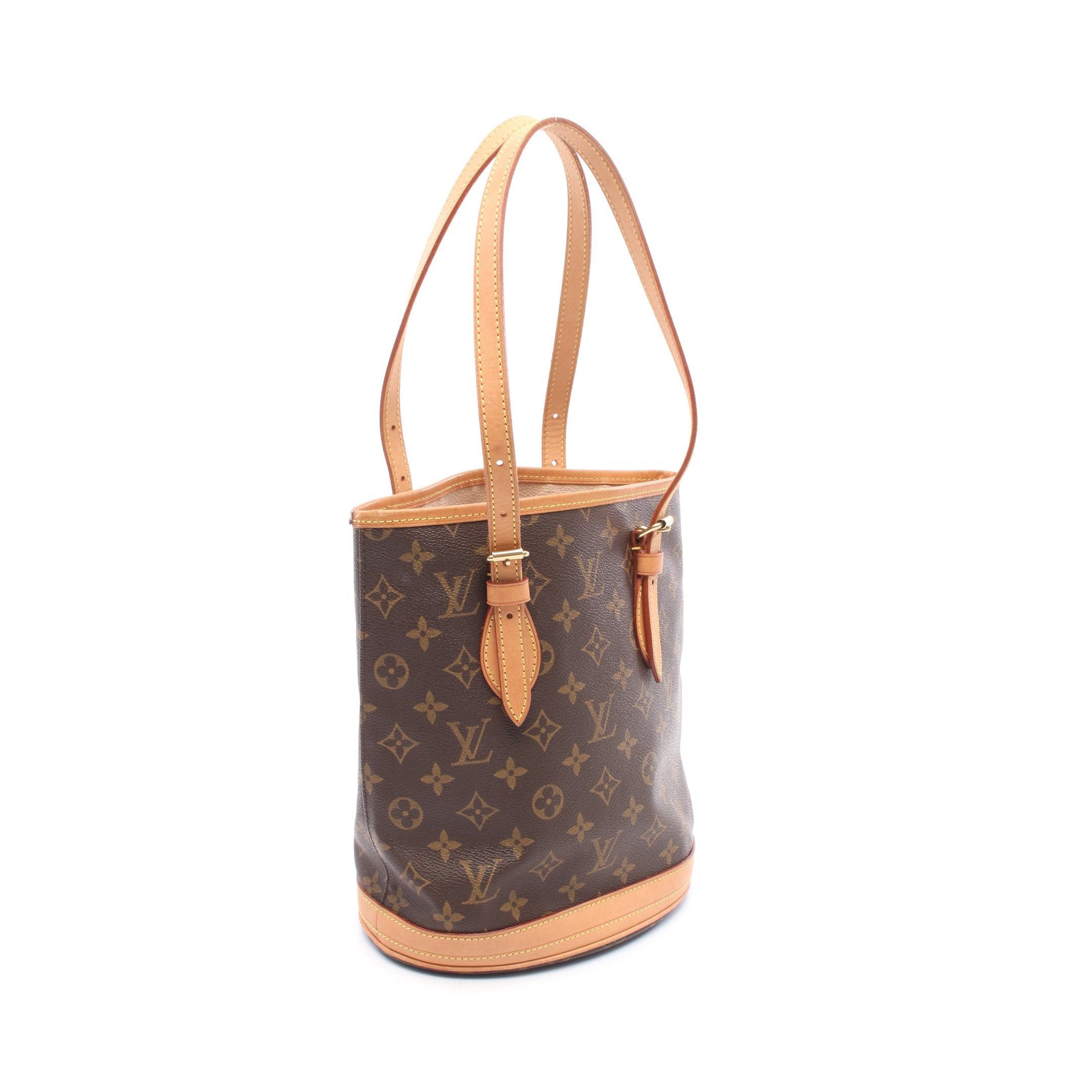 Louis Vuitton Louis Vuitton Bucket Pm Monogram Handbag Leather Brown Size ONE SIZE - 2 Thumbnail