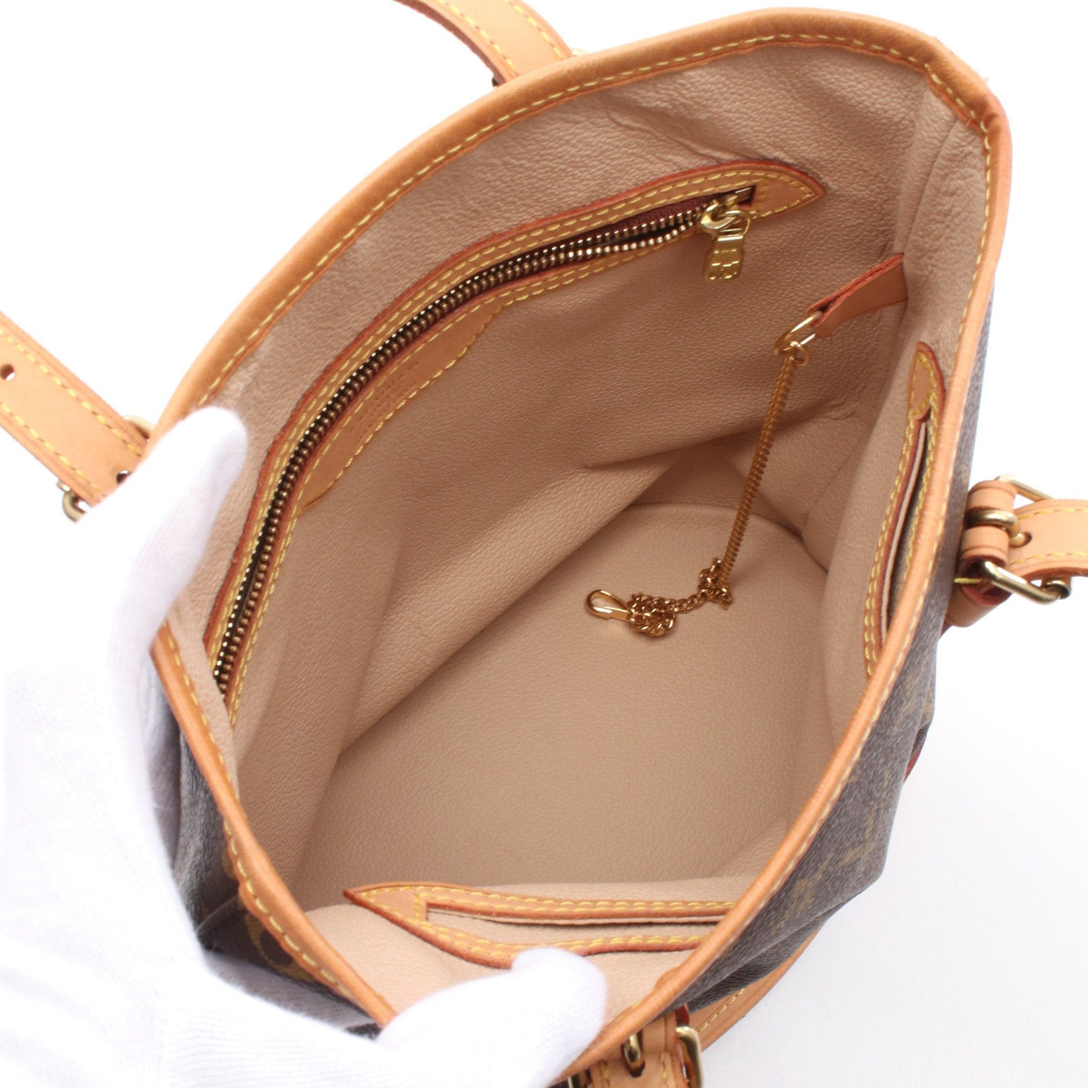 Louis Vuitton Louis Vuitton Bucket Pm Monogram Handbag Leather Brown Size ONE SIZE - 3 Thumbnail