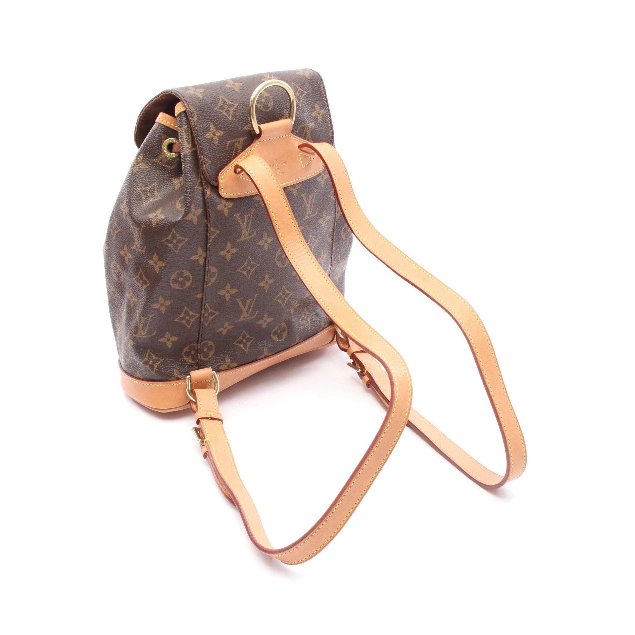 Louis Vuitton Louis Vuitton Montsouris Mm Monogram Backpack Rucksack Leather Brown Size ONE SIZE - 2 Thumbnail