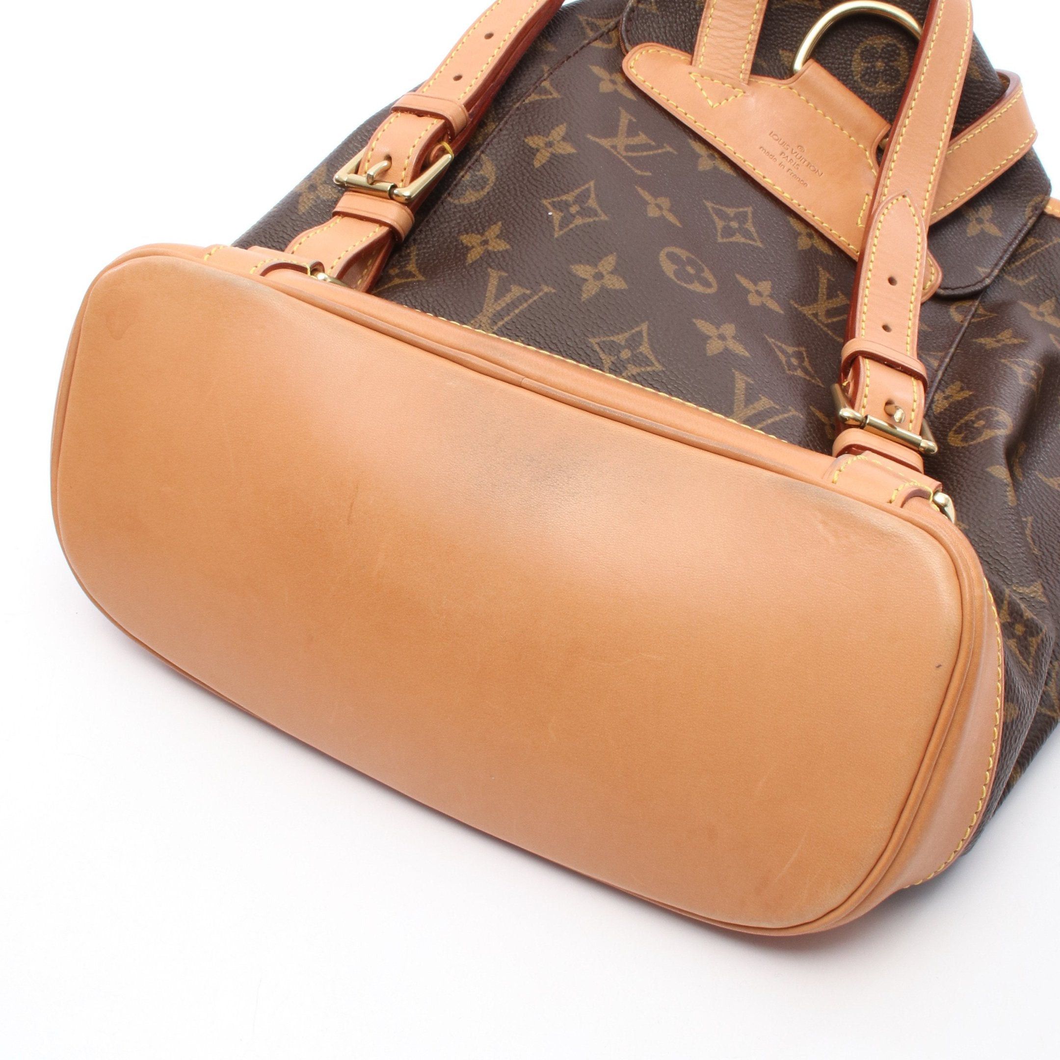 Louis Vuitton Louis Vuitton Montsouris Mm Monogram Backpack Rucksack Leather Brown Size ONE SIZE - 6 Thumbnail