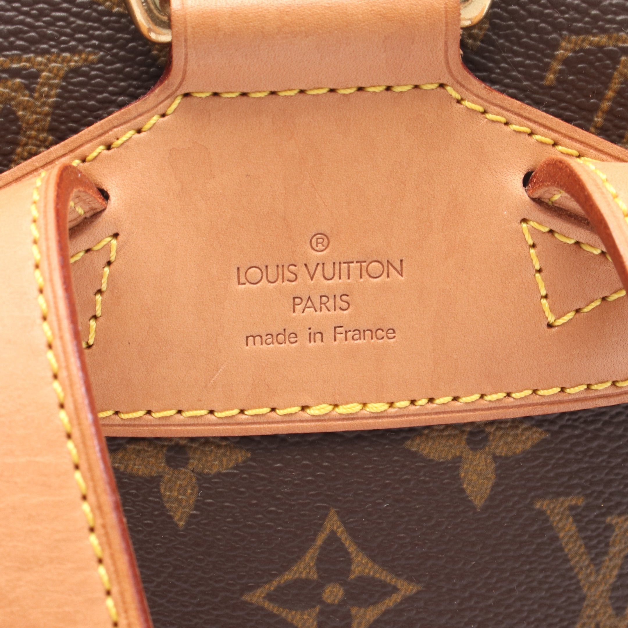 Louis Vuitton Louis Vuitton Montsouris Mm Monogram Backpack Rucksack Leather Brown Size ONE SIZE - 4 Thumbnail