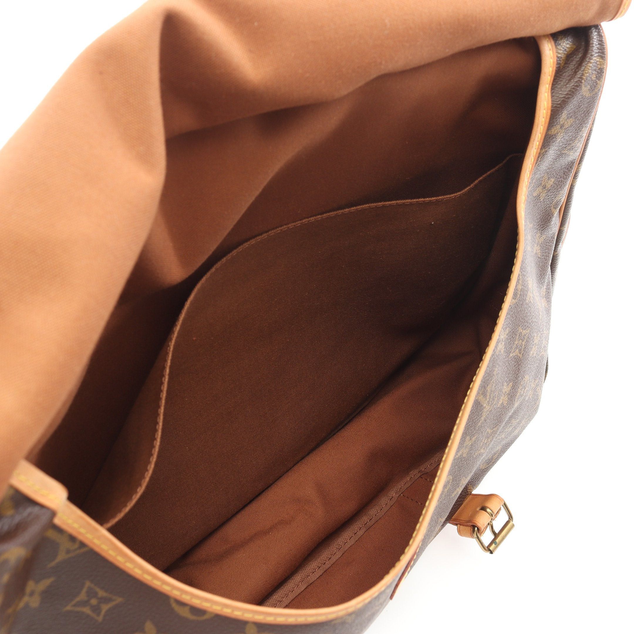 Louis Vuitton Louis Vuitton Saumur 43 Monogram Shoulder Bag Leather Brown Size ONE SIZE - 3 Thumbnail