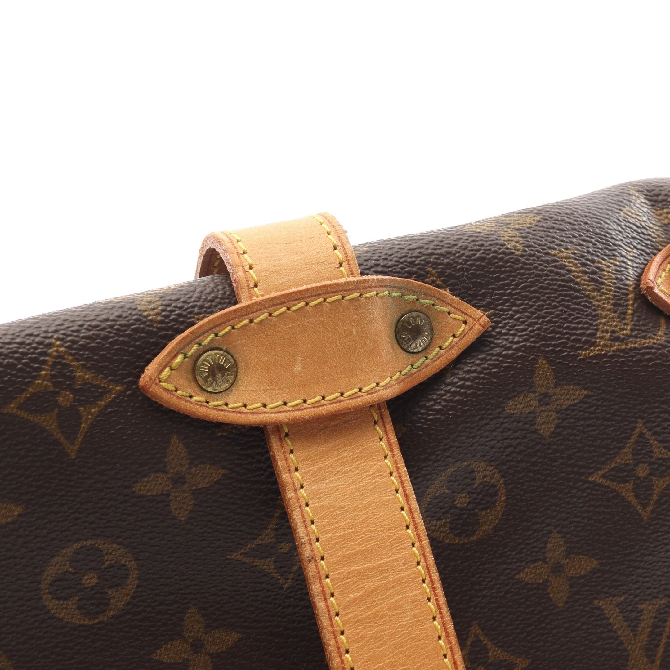 Louis Vuitton Louis Vuitton Saumur 43 Monogram Shoulder Bag Leather Brown Size ONE SIZE - 7 Thumbnail