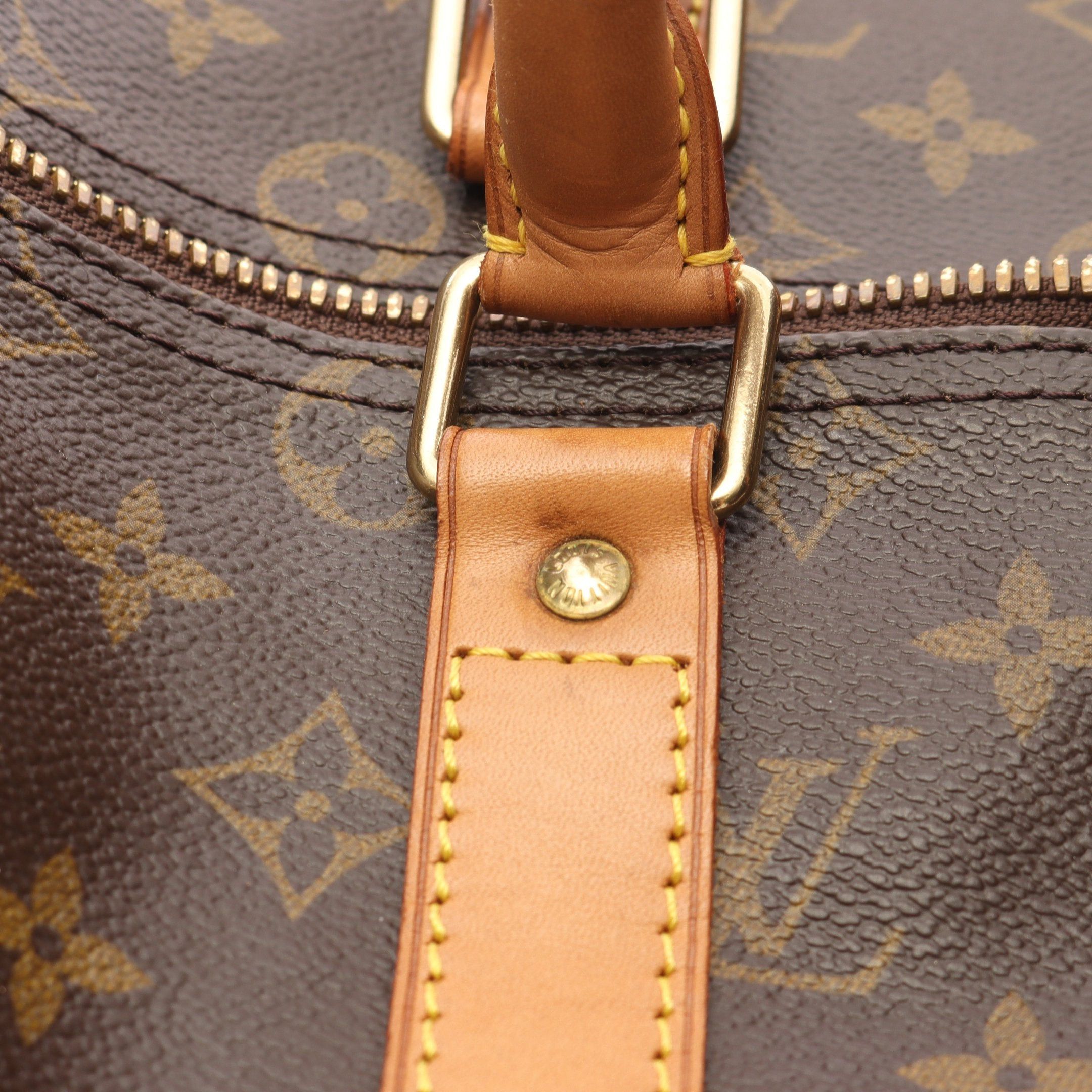 Louis Vuitton Louis Vuitton Keepall 45 Monogram Boston Bag Leather Brown Size ONE SIZE - 12 Thumbnail