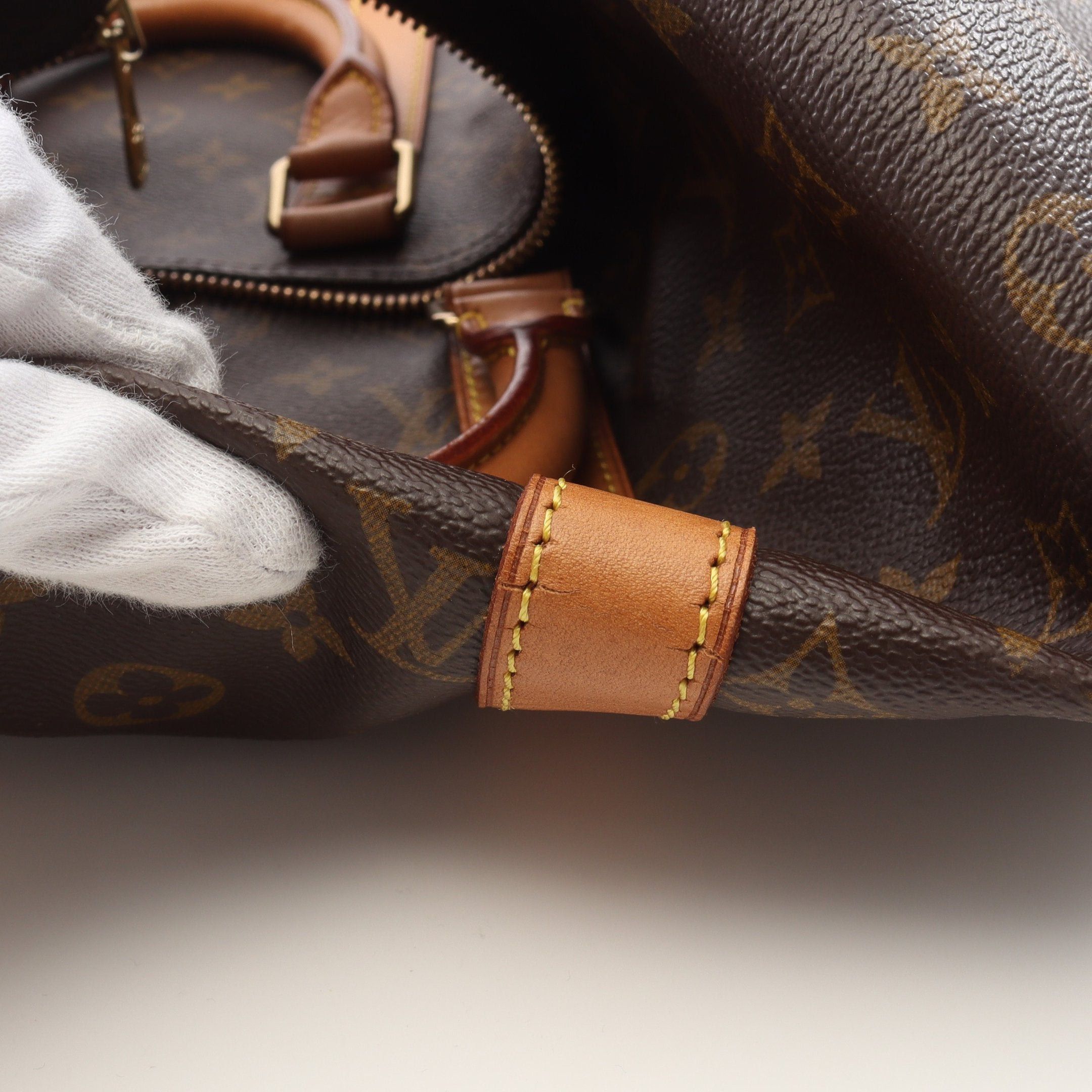 Louis Vuitton Louis Vuitton Keepall 45 Monogram Boston Bag Leather Brown Size ONE SIZE - 8 Thumbnail